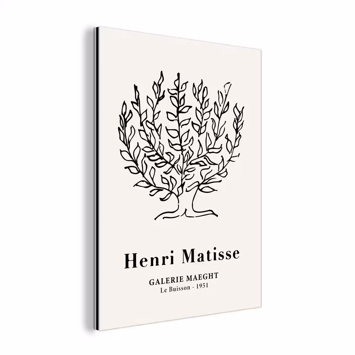Matisse - Boom - Natuur - Oude meesters aluminium wit klein -3d