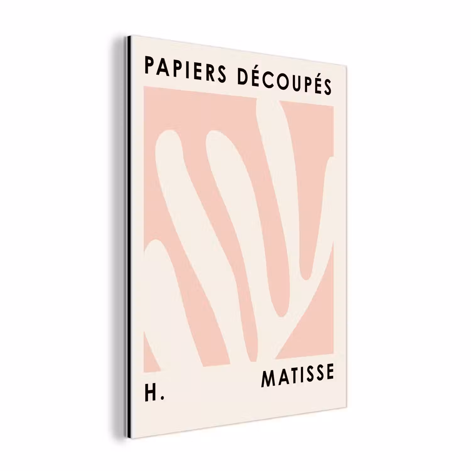 Matisse - Roze - Pastel - Abstract aluminium wit klein -3d