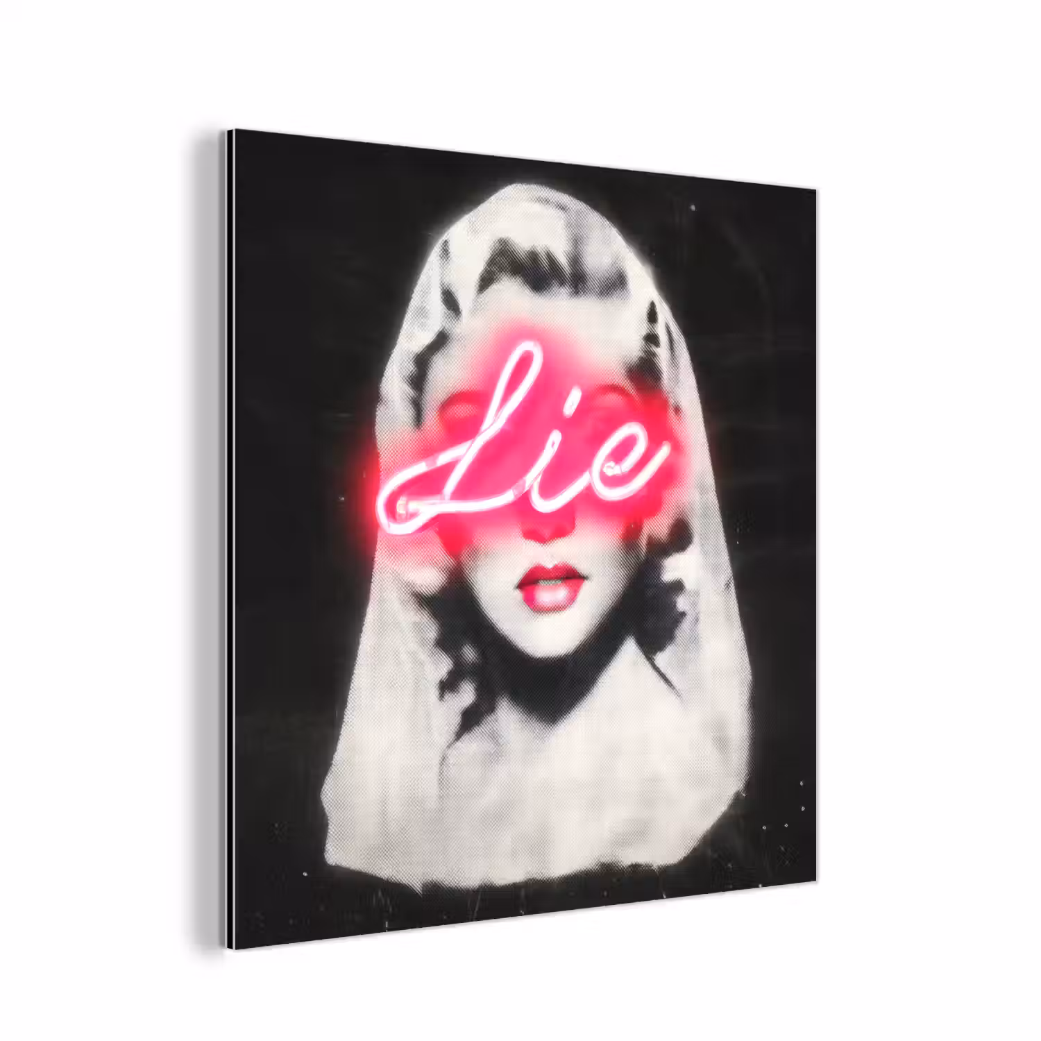 Neon - Letters - Vintage - Vrouw aluminium wit klein -3d