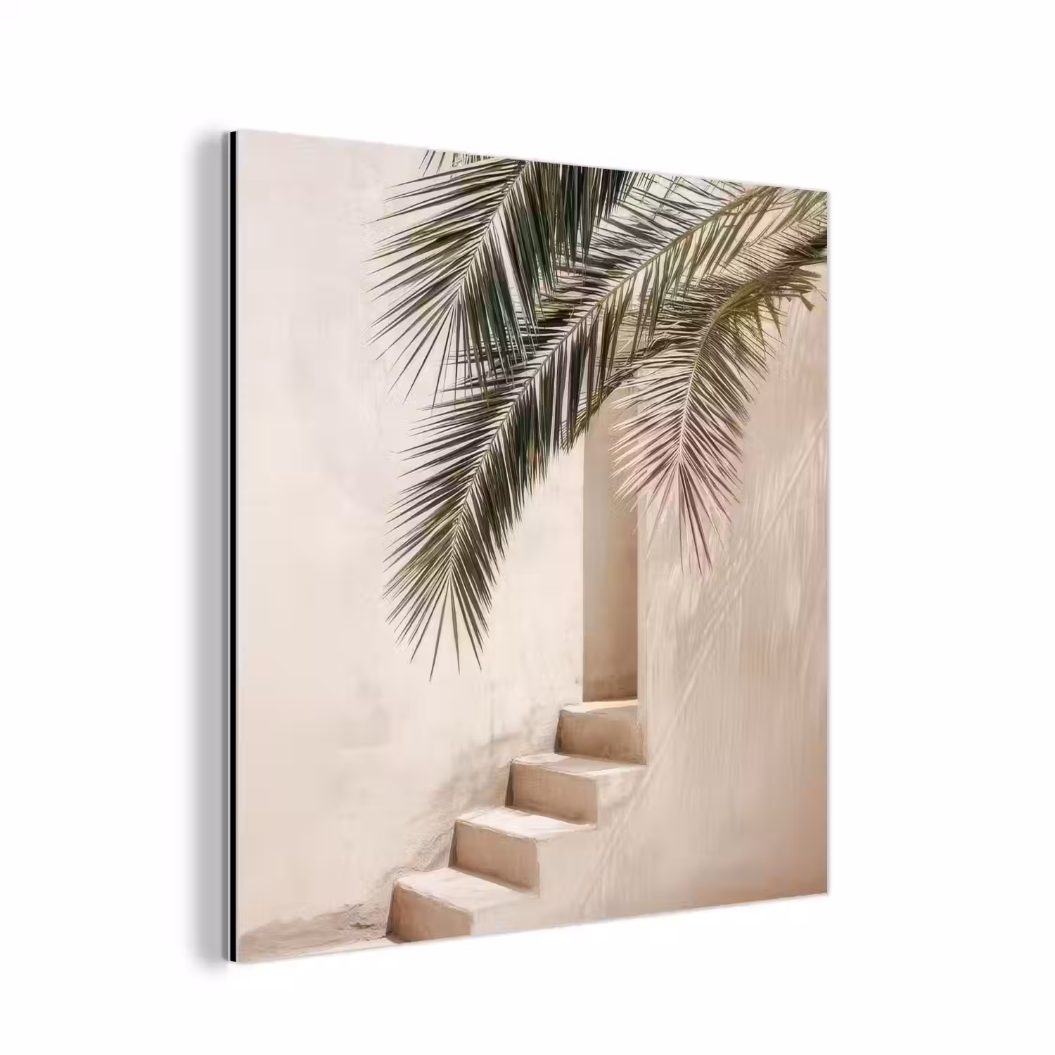 Palmboom - Schaduw - Trap - Beige aluminium wit klein -3d