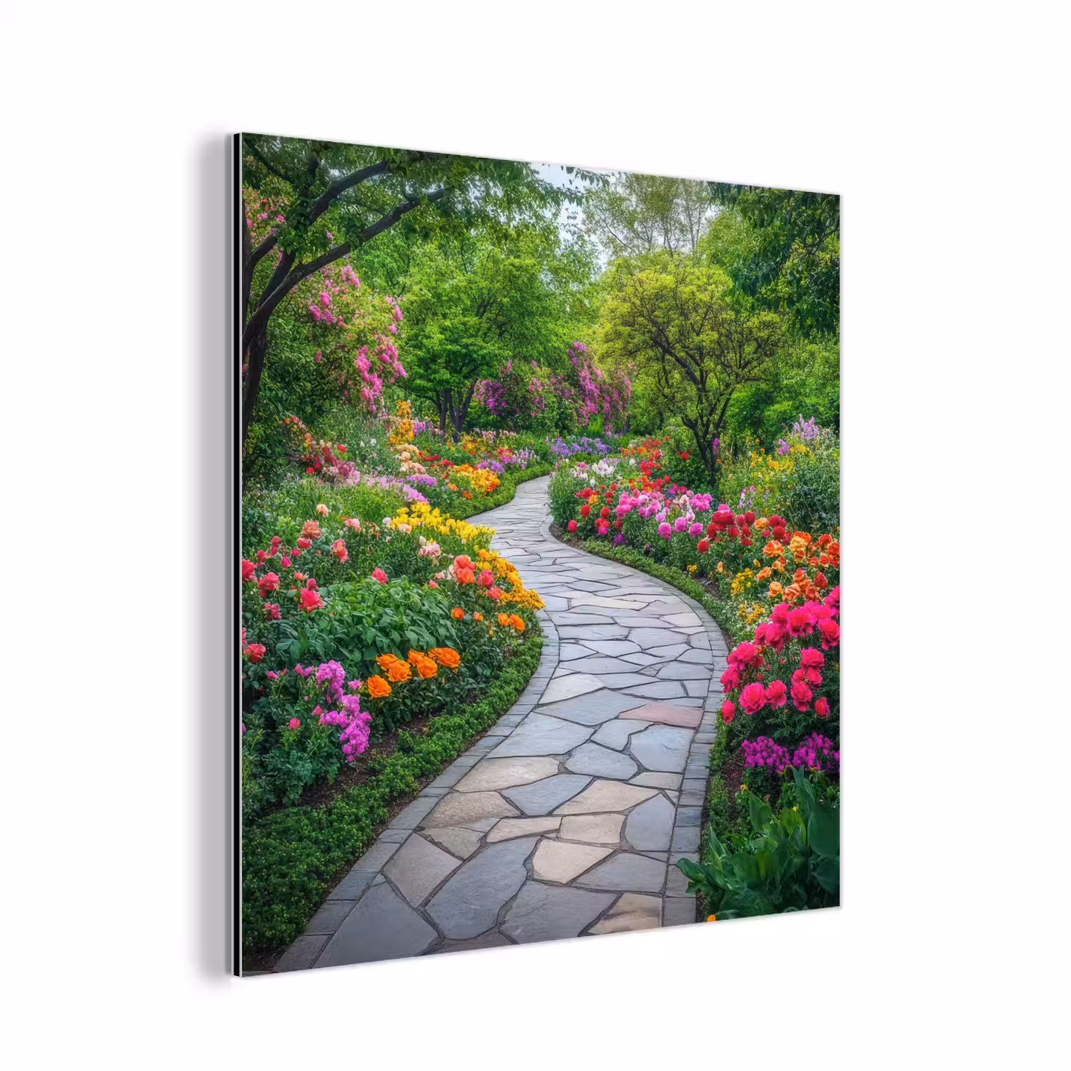 Park - Bloemen - Tuin aluminium wit klein -3d