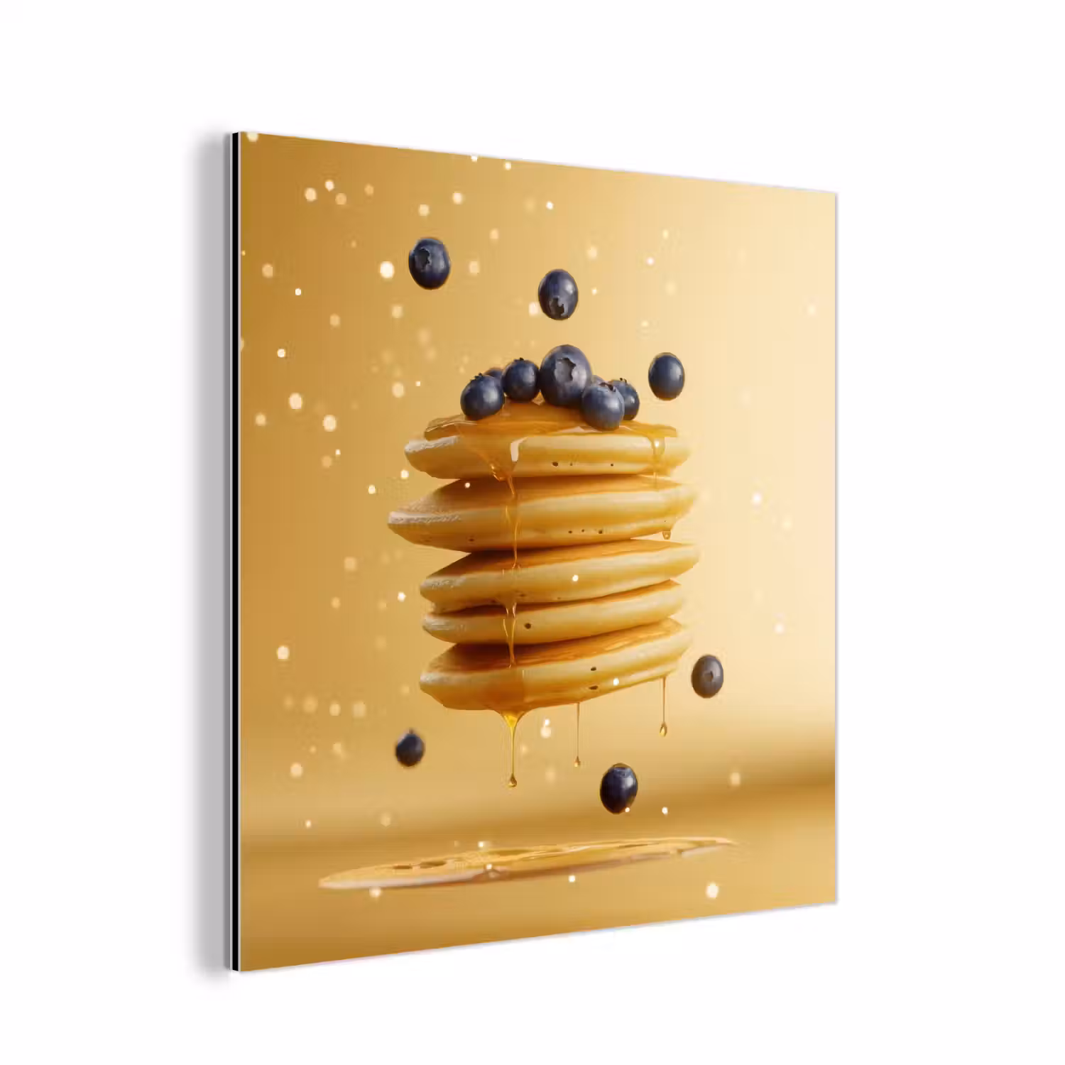Pannenkoeken - Eten - Honing - Geel aluminium wit klein -3d