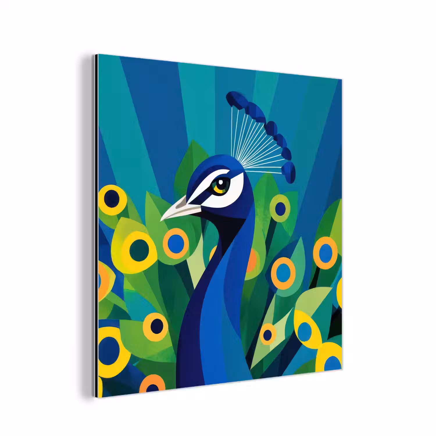 Pauw - Cirkels - Blauw aluminium wit klein -3d