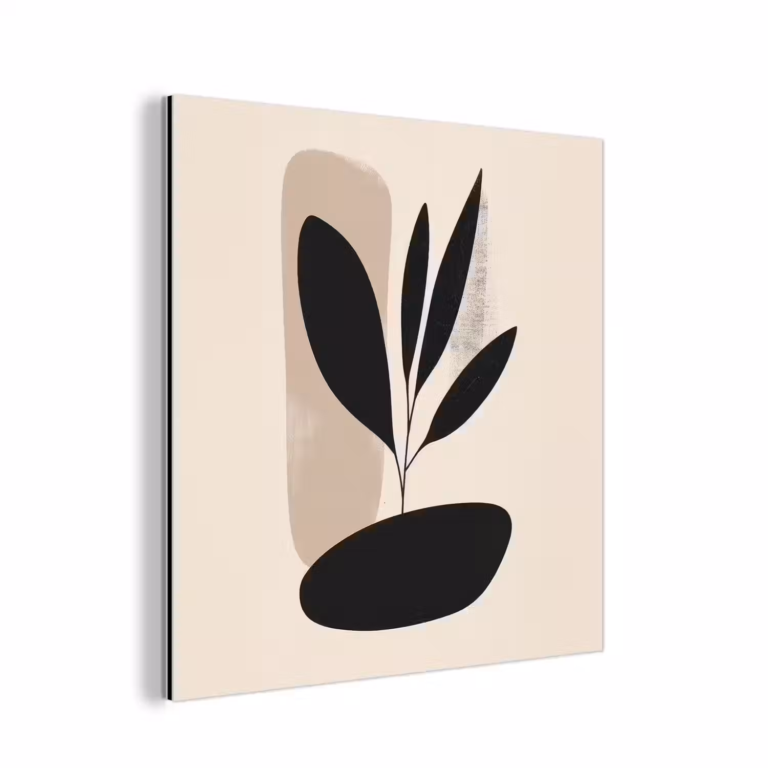 Plant - Beige - Japandi aluminium wit klein -3d