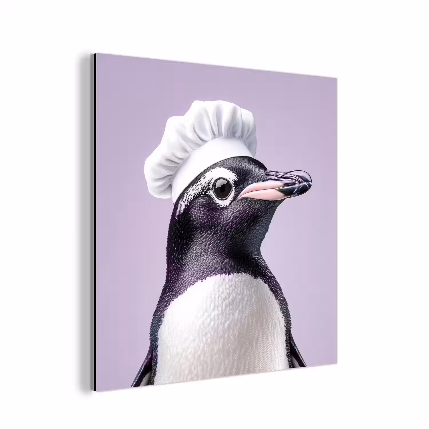 Pinguïn - Koksmuts - Lief - Paars aluminium wit klein -3d