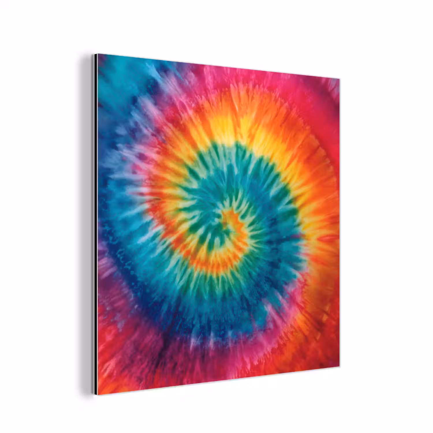 Regenboogkleuren - Tie dye - aluminium wit klein -3d