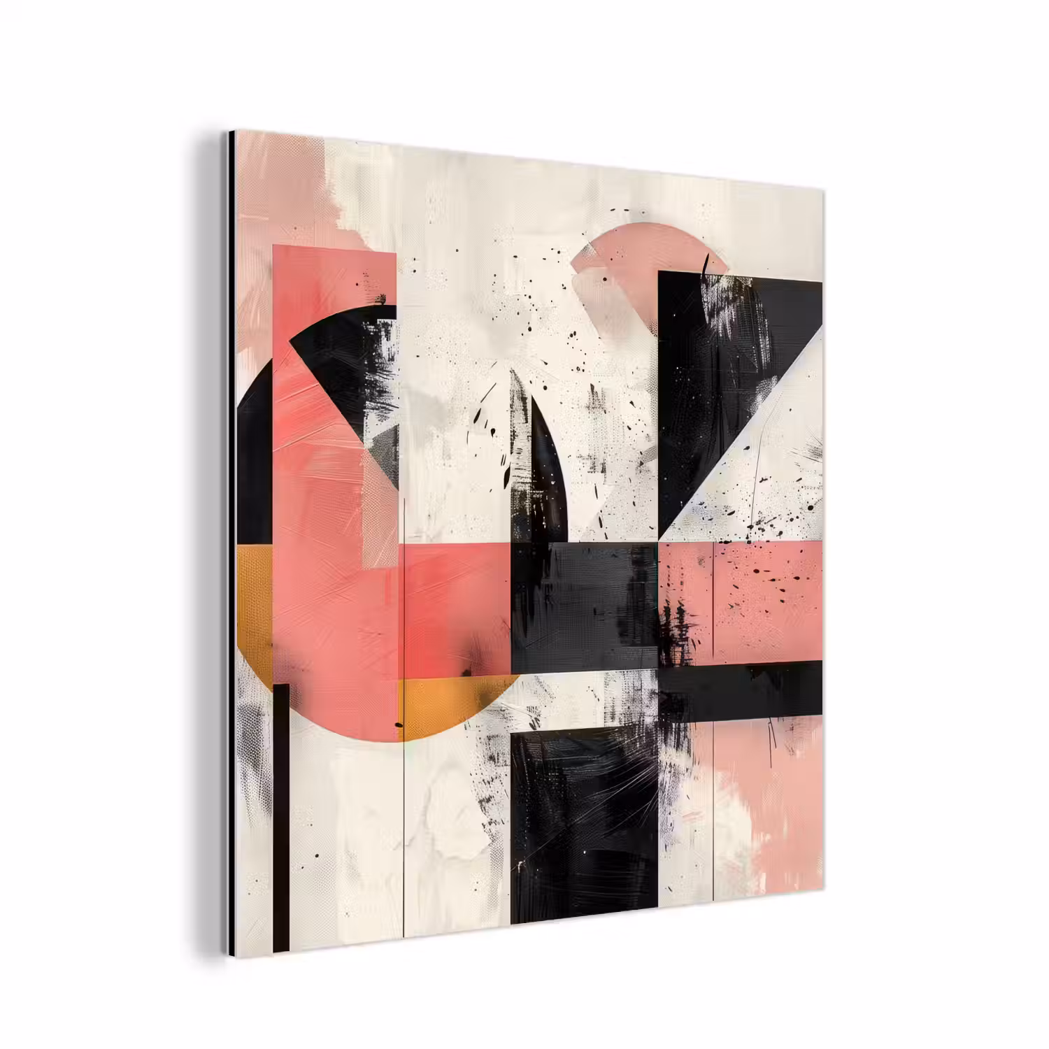 Roze - Abstract - Aesthetic - Modern - Vormen aluminium wit klein -3d