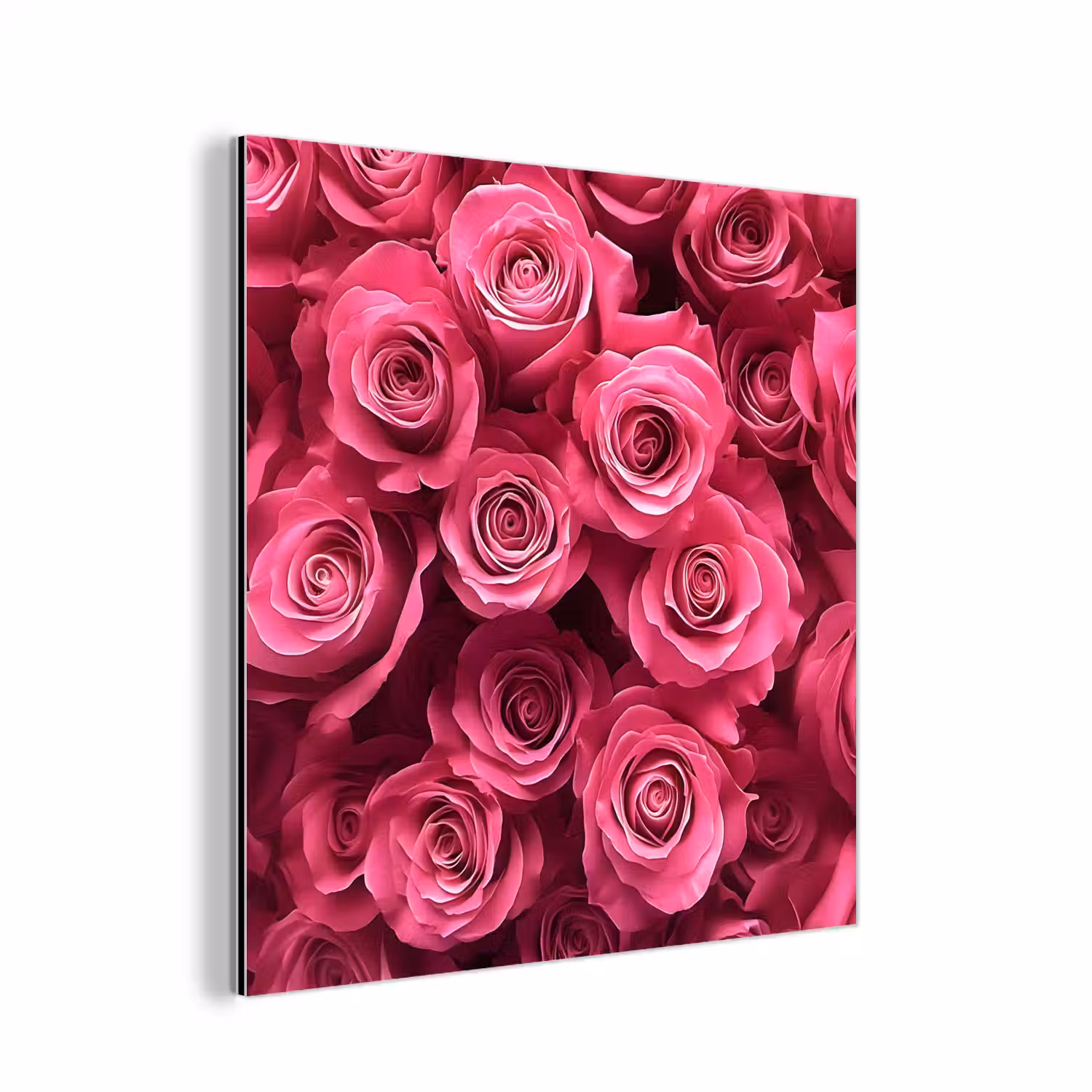 Rozen - Pink - Bloem aluminium wit klein -3d