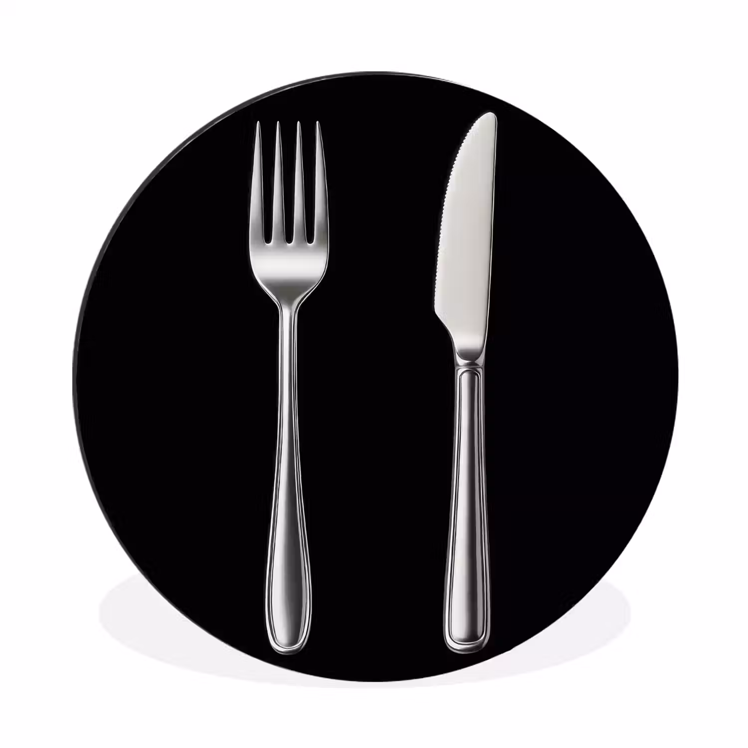 Bestek - Klassiek - Elegant Wandcirkel aluminium klein -3d