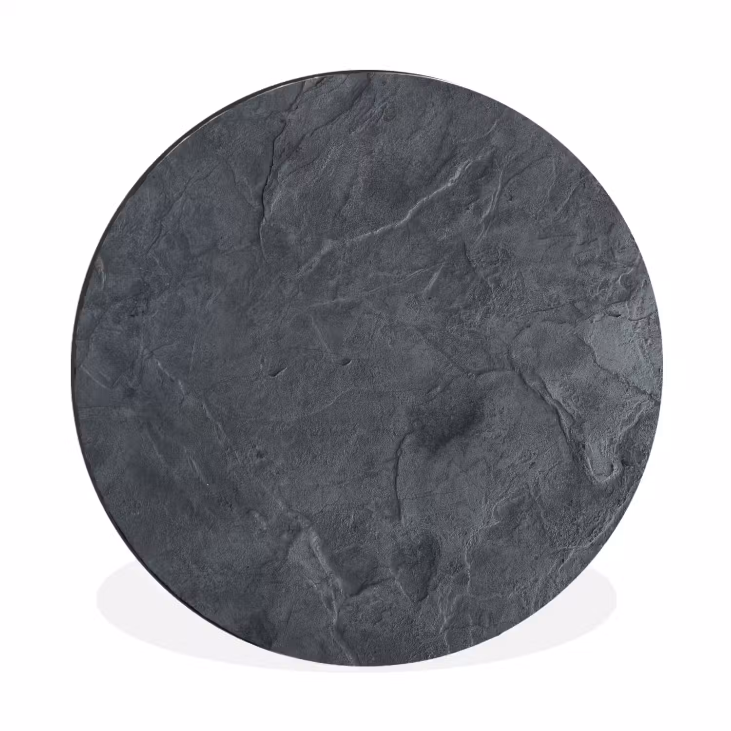 Grijs - Beton - Leisteen - Structuur Wandcirkel aluminium klein -3d