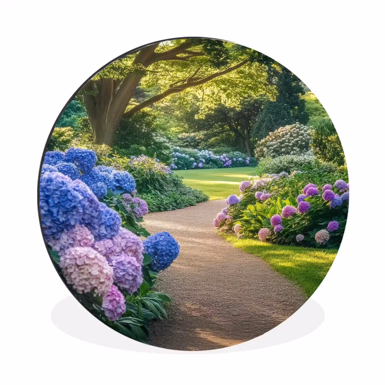 Hortensia- Park - Pad Wandcirkel aluminium klein -3d