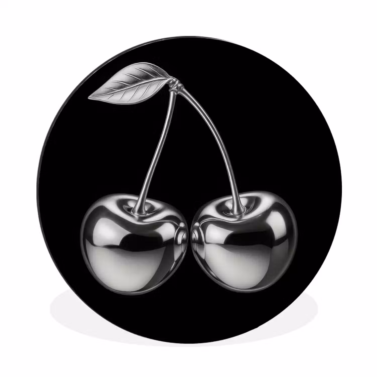 Kers - Luxueus - Metallic Wandcirkel aluminium klein -3d
