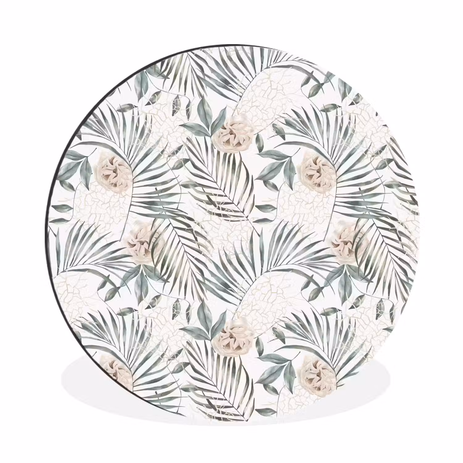 Monstera - Palmblad - Jungle - Tropisch Wandcirkel aluminium klein -3d