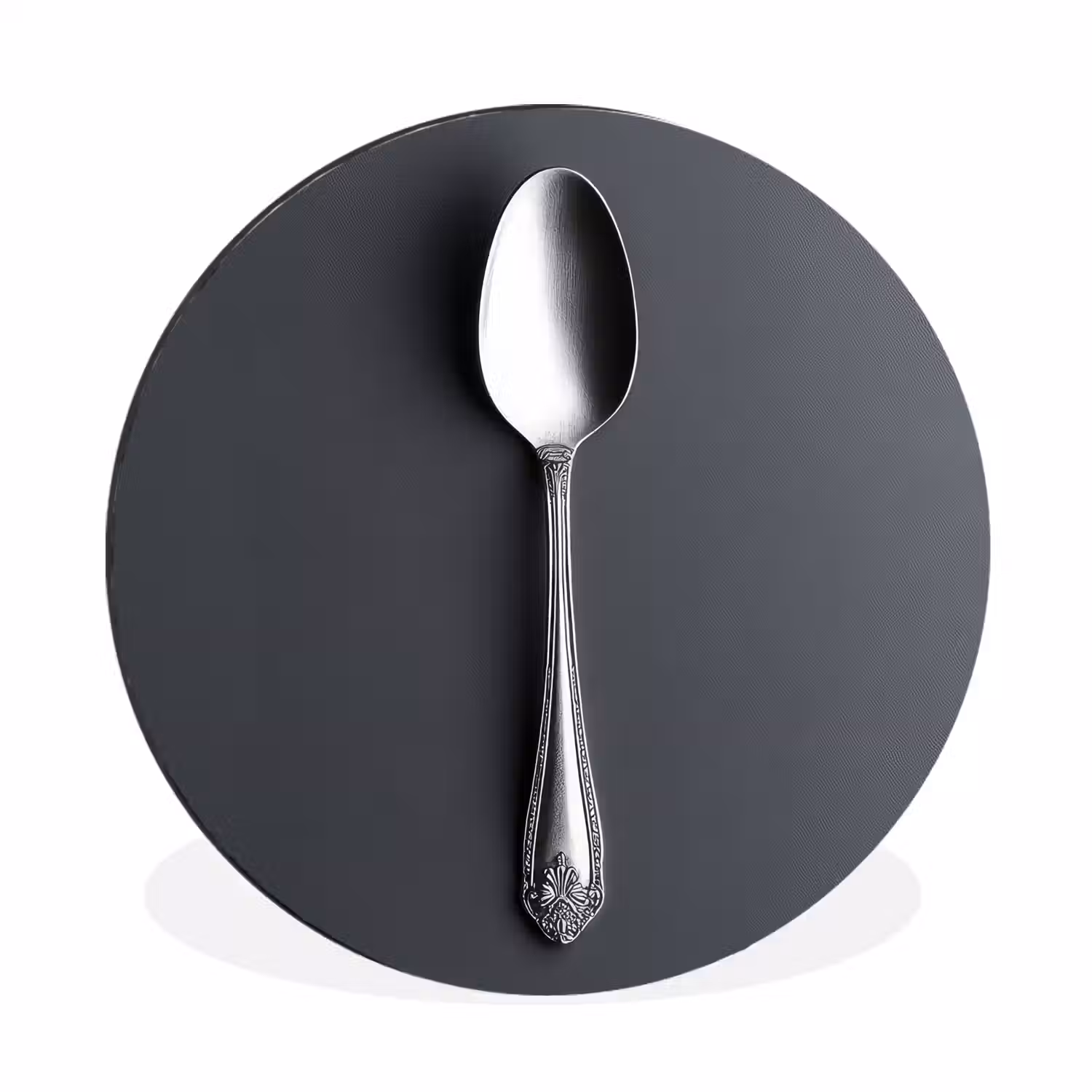 Zilver - Metaal - Lepel Wandcirkel aluminium klein -3d