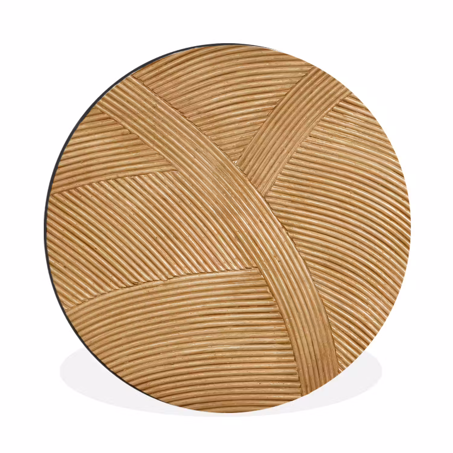 Structuur - Natuur - Kunst - Rotan Wandcirkel aluminium klein -3d