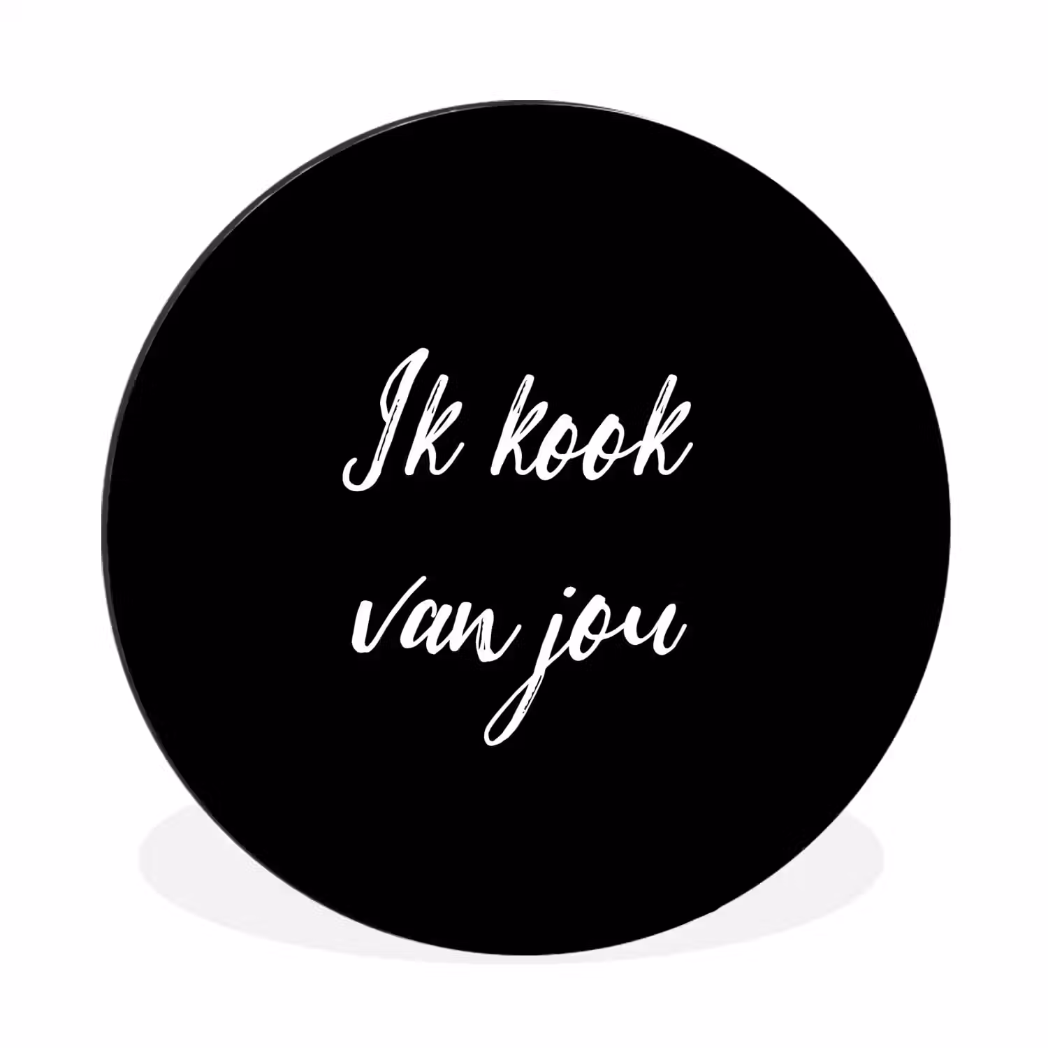 Quotes - Spreuken - Ik kook van jou - Liefde - Partner Wandcirkel aluminium klein -3d