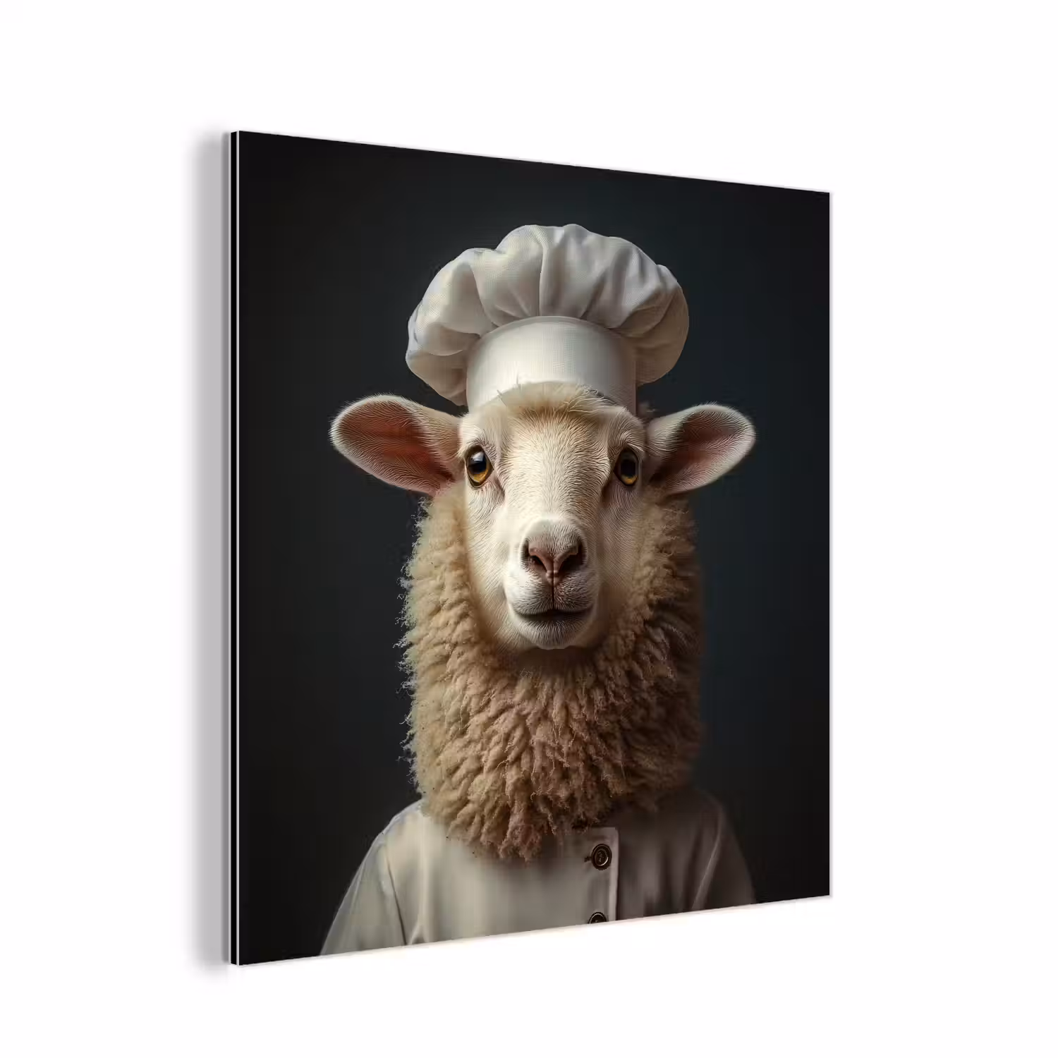 Schaap - Wol - Kok aluminium wit klein -3d
