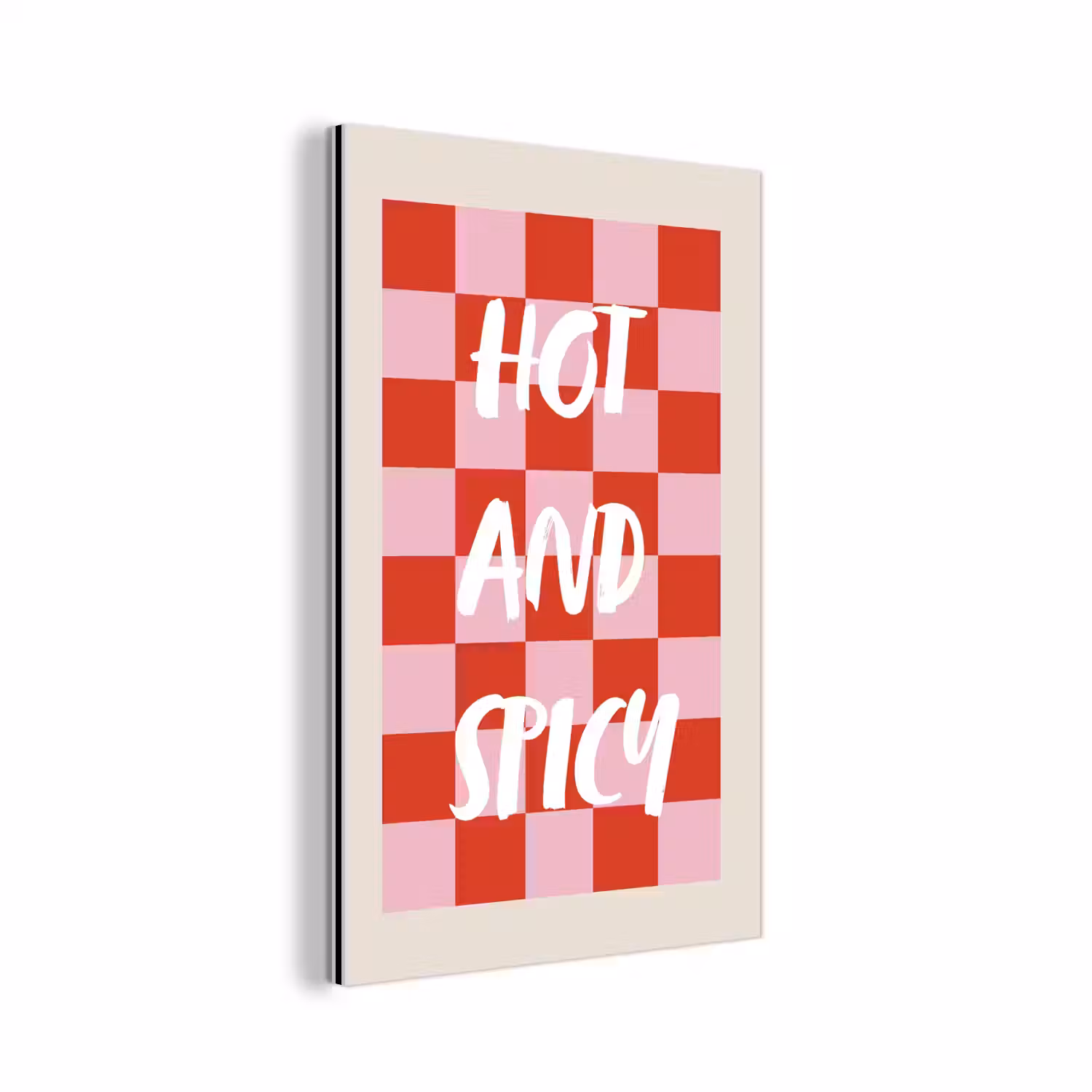 Hot - Spicy - Geruit - Rood aluminium wit klein -3d