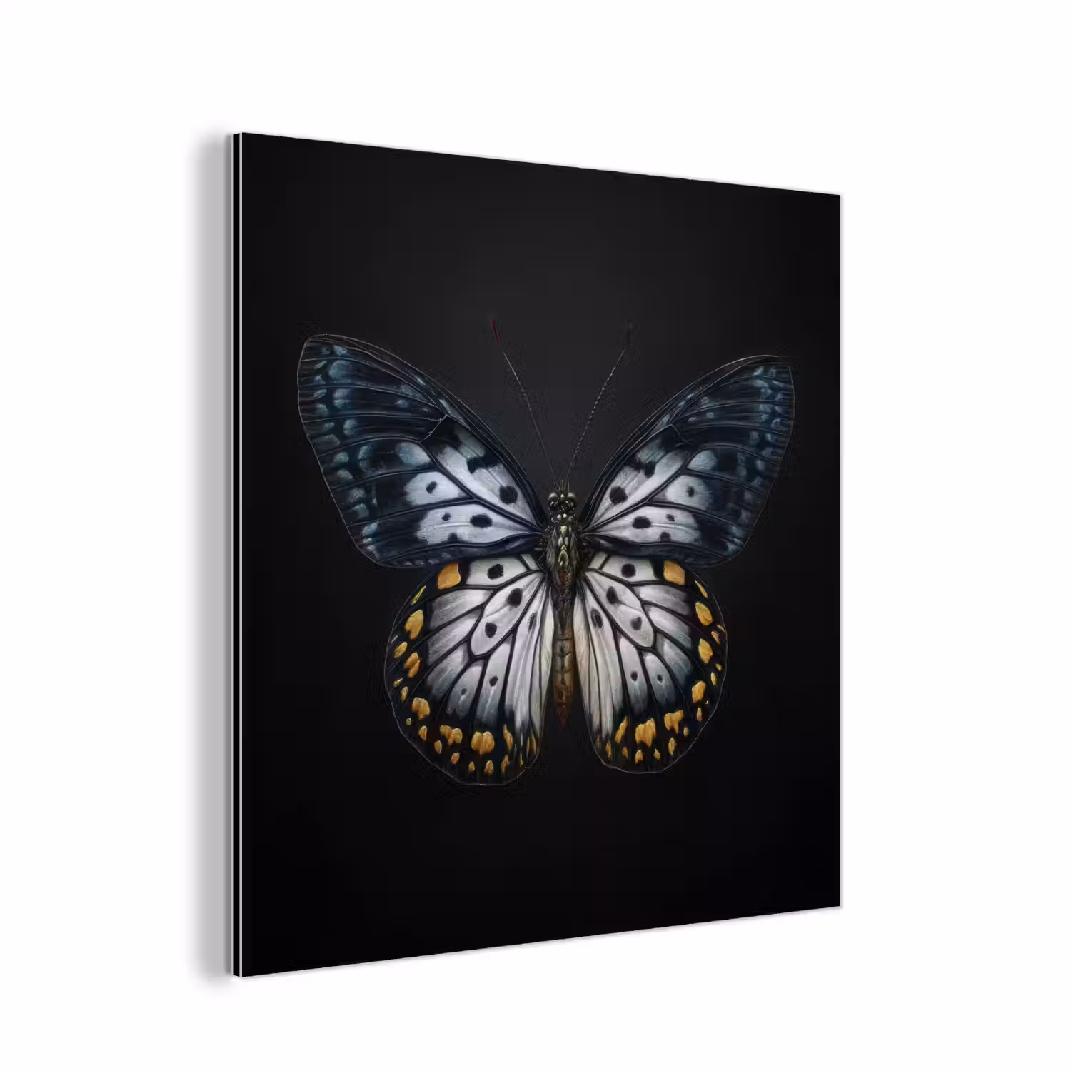 Vlinder - Monochroom - Balans aluminium wit klein -3d