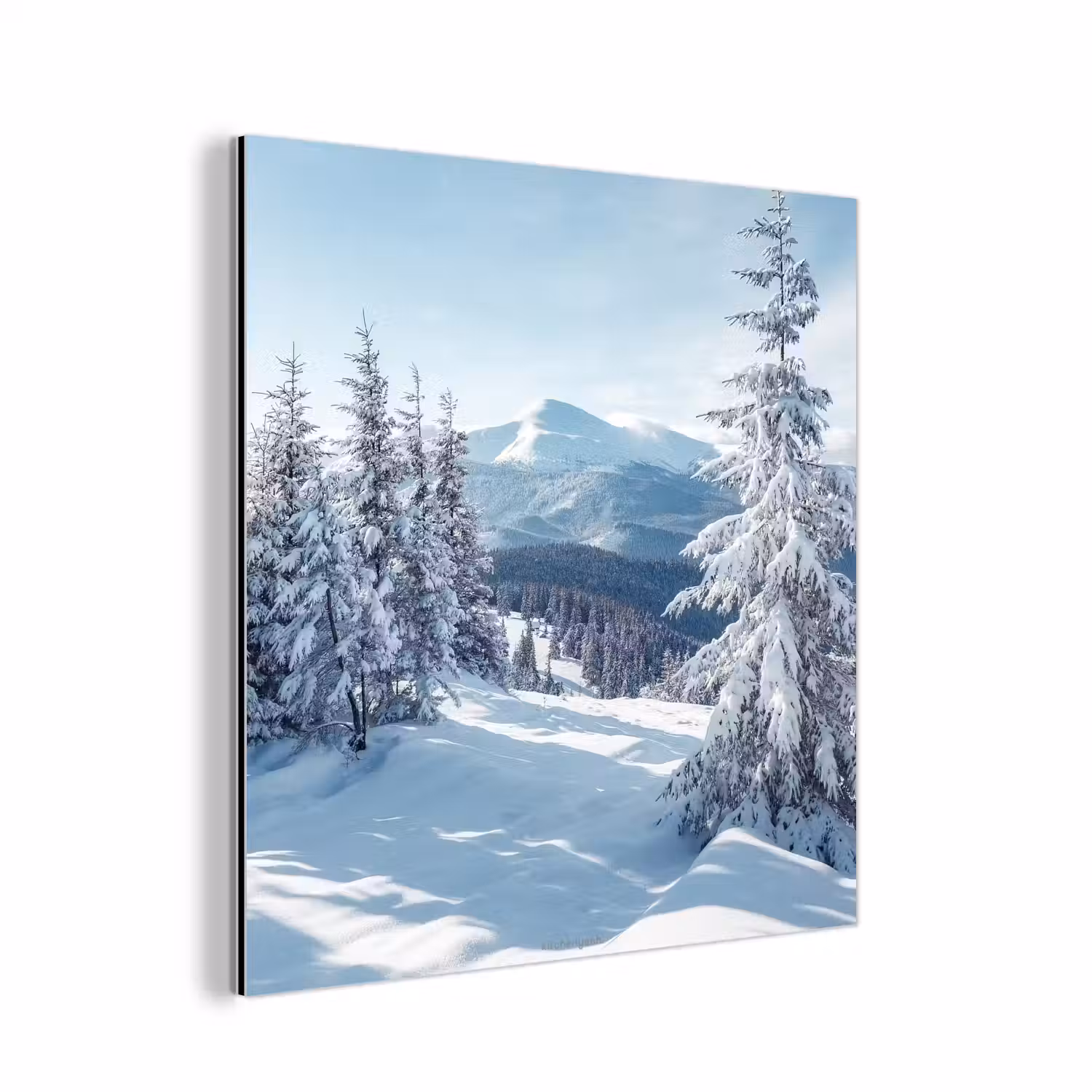 Sneeuw - Winter - Landschap - Bergen aluminium wit klein -3d
