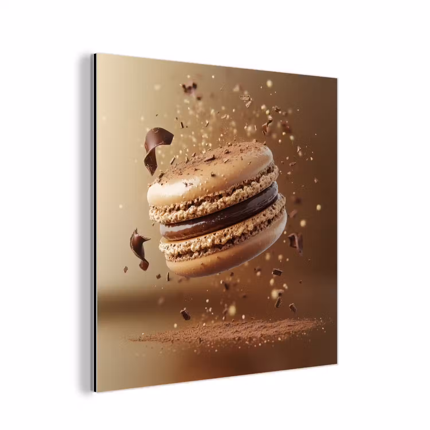 Chocolade - Macarons - Eten - Snoep aluminium wit klein -3d