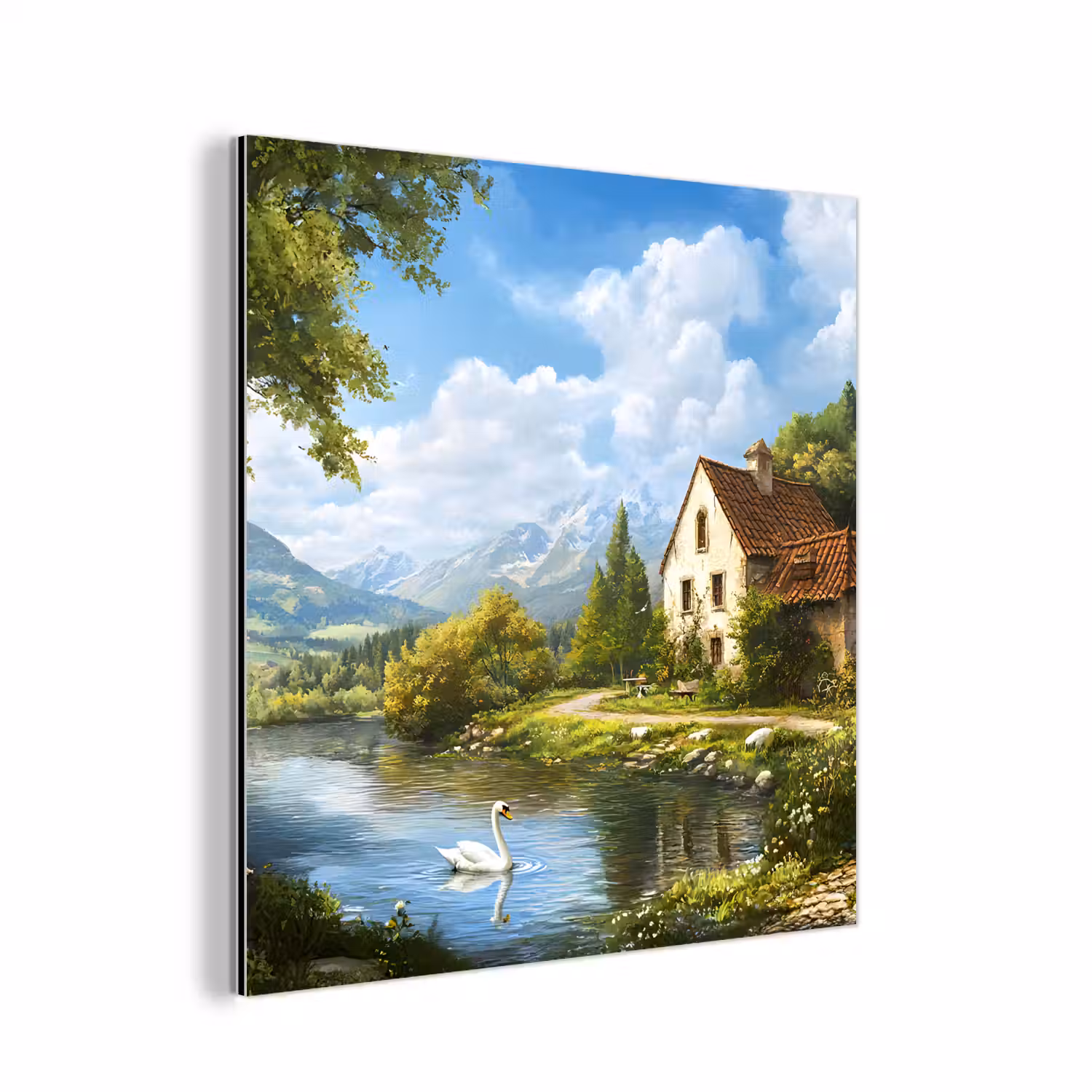 Zwaan - Bomen - Rust aluminium wit klein -3d
