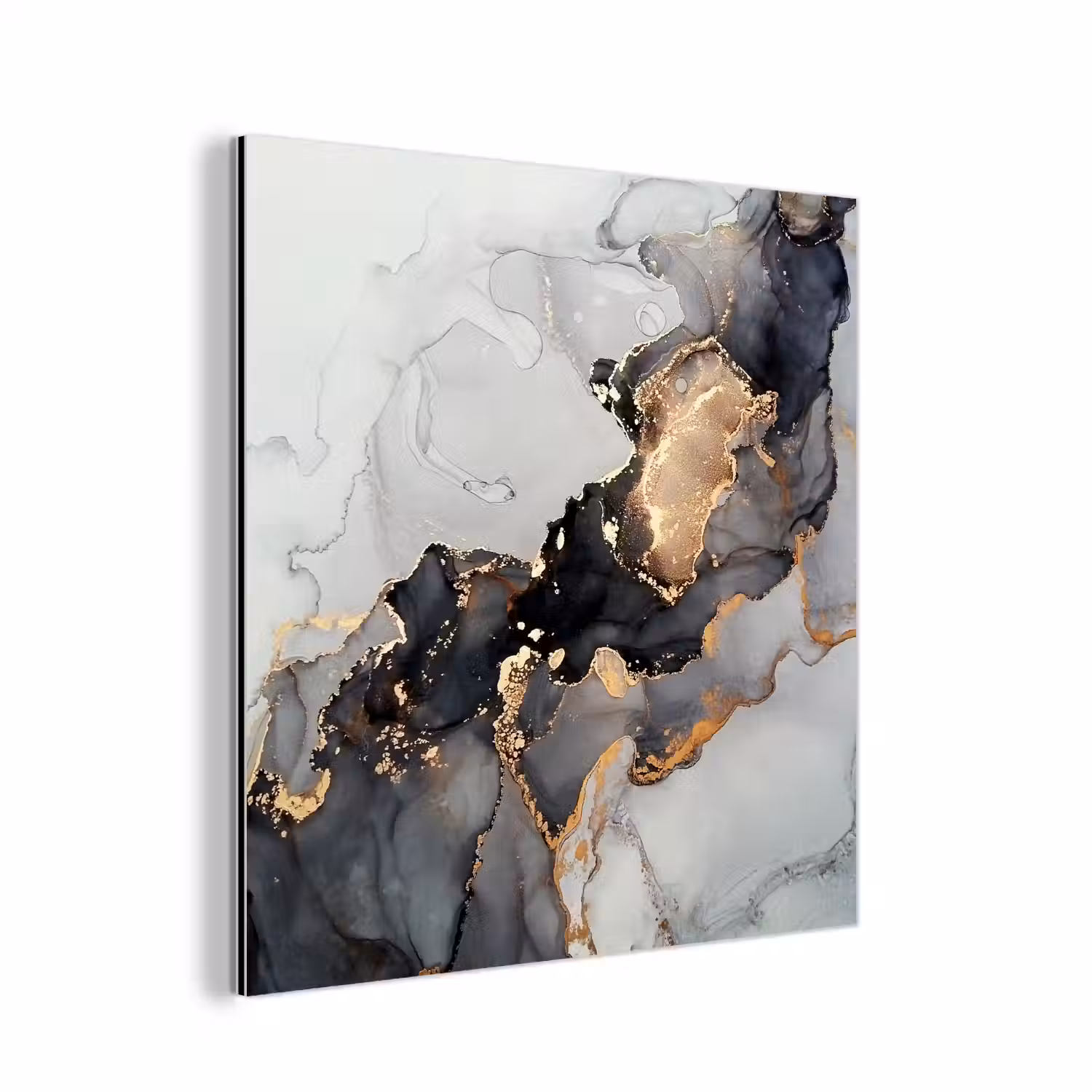 Zwart - Marmer - Luxe - Goud aluminium wit klein -3d
