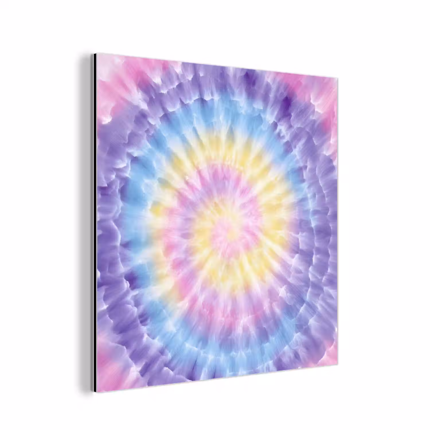 Spiraal - Tie dye - Pasteltinten aluminium wit klein -3d