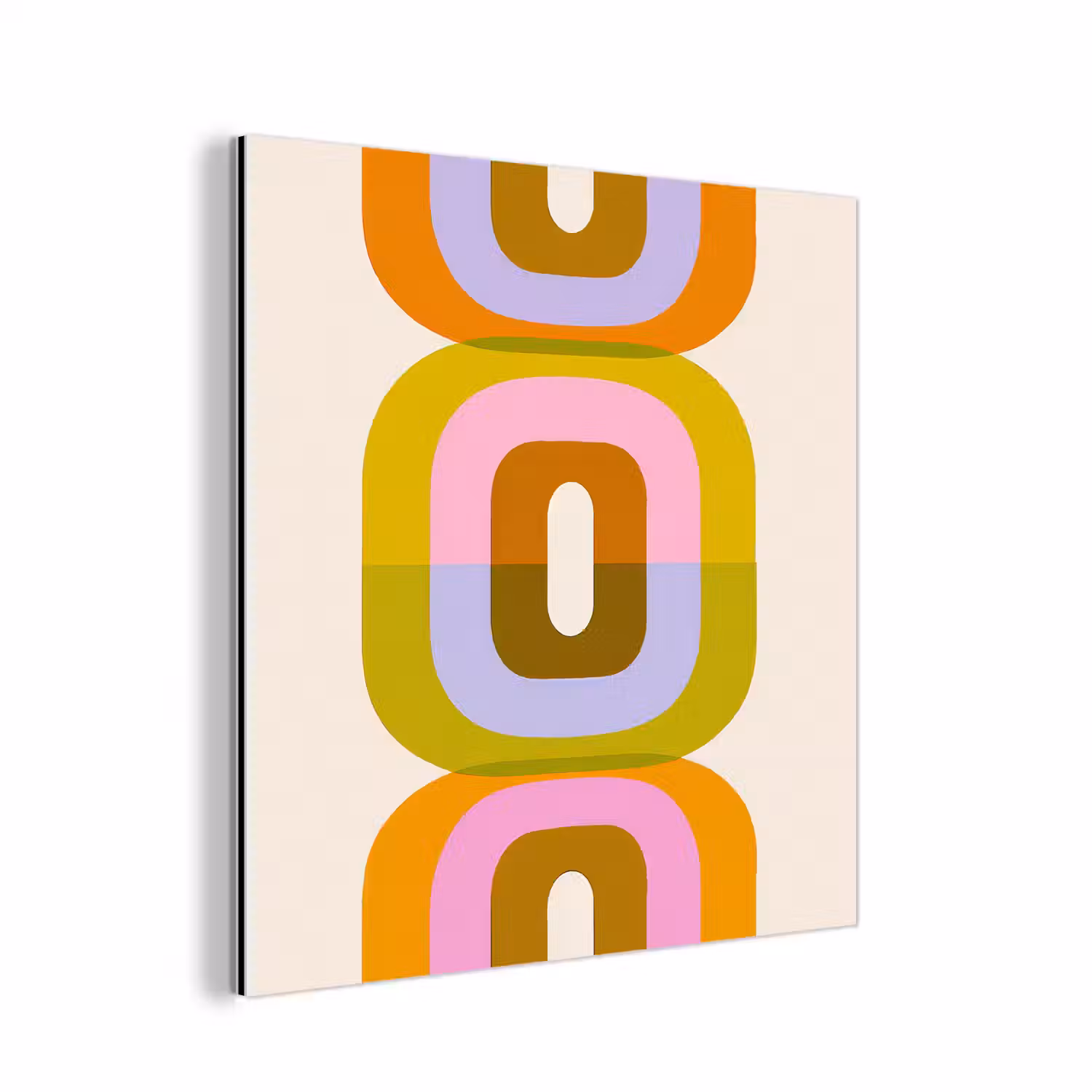 Stapel - Vormen - Geblokt - Oranje aluminium wit klein -3d