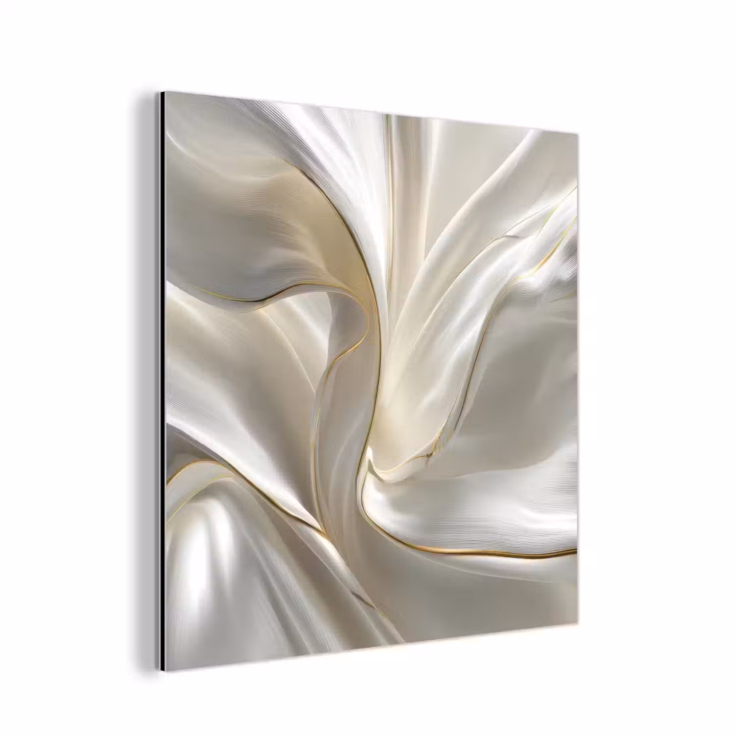 Stof - Plooien - Goud aluminium wit klein -3d