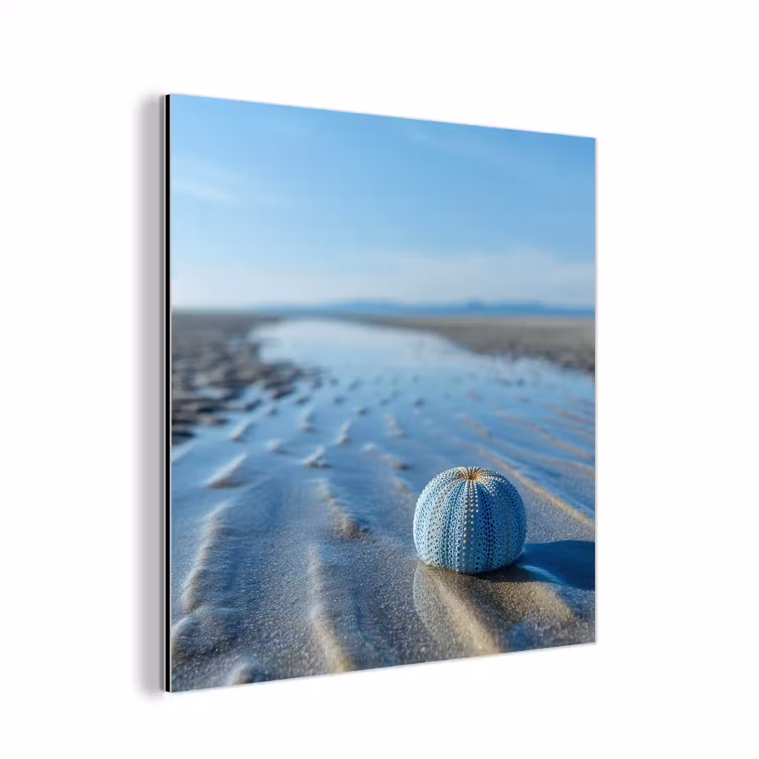 Strand - Schild - Water - Blauw aluminium wit klein -3d