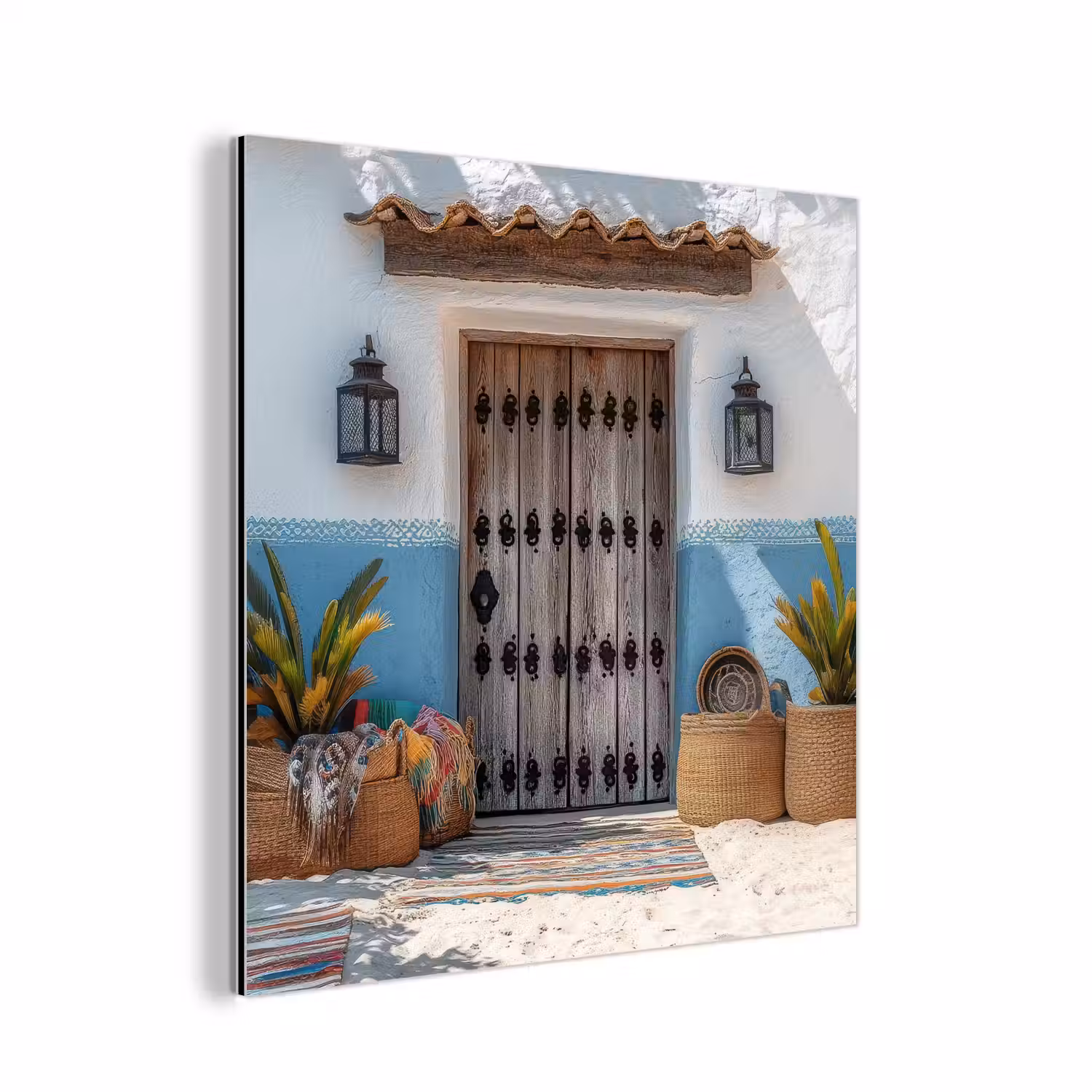 Deur - Manden - Planten aluminium wit klein -3d