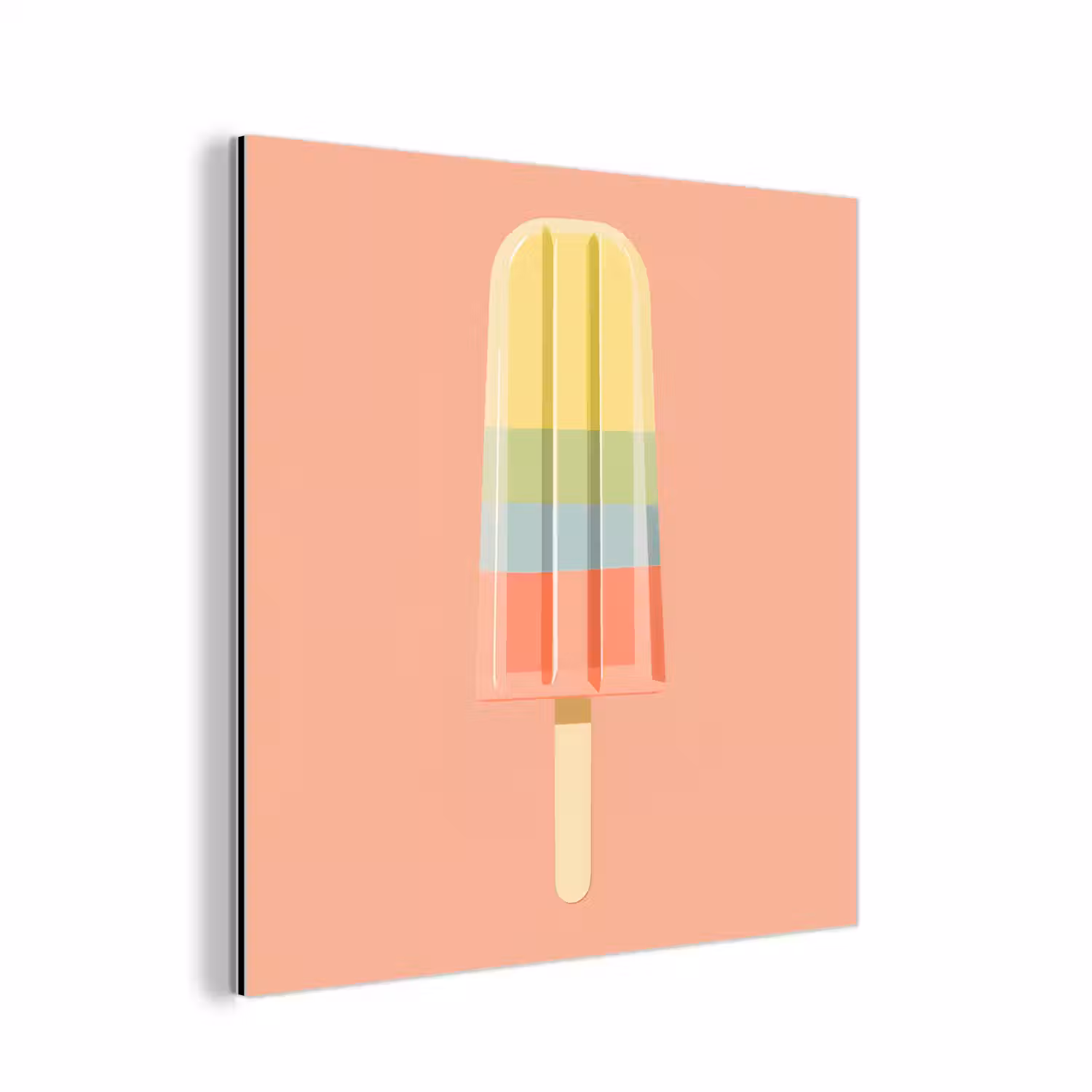 Waterijsje - Pasteltinten - Minimalistisch aluminium wit klein -3d