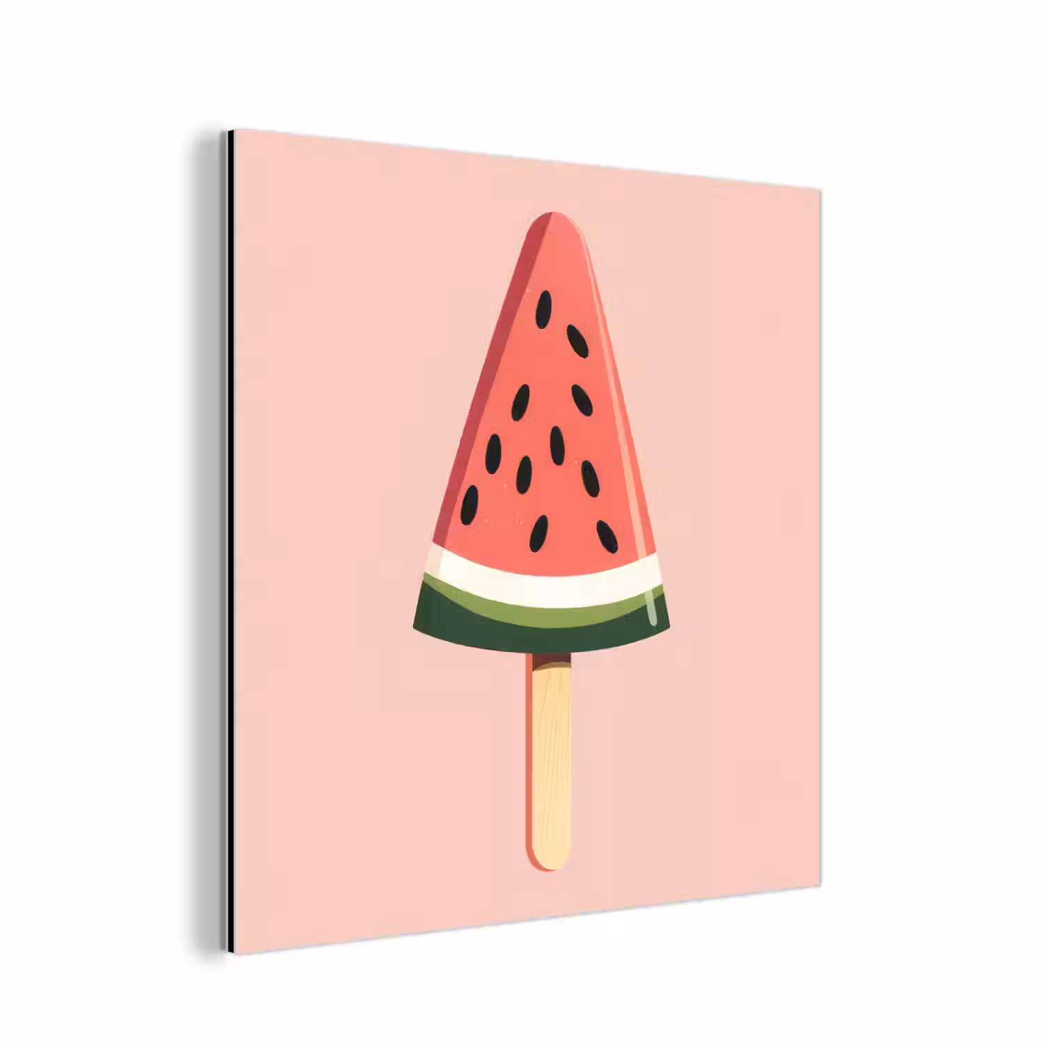 Watermeloen - Ijsje - Pitjes - Rood aluminium wit klein -3d