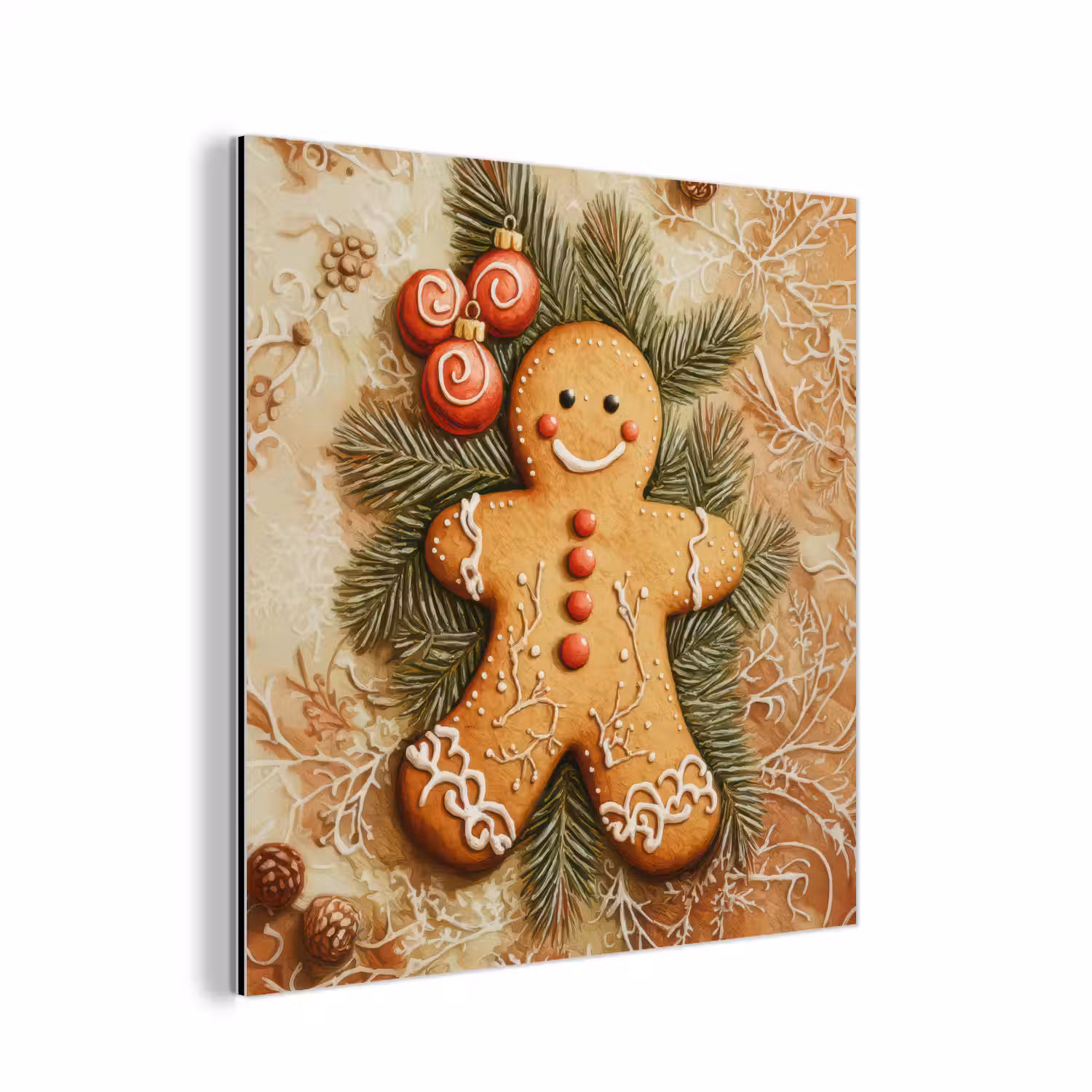 Kerstmis - Koekje - Poppetje - Speculaas aluminium wit klein -3d