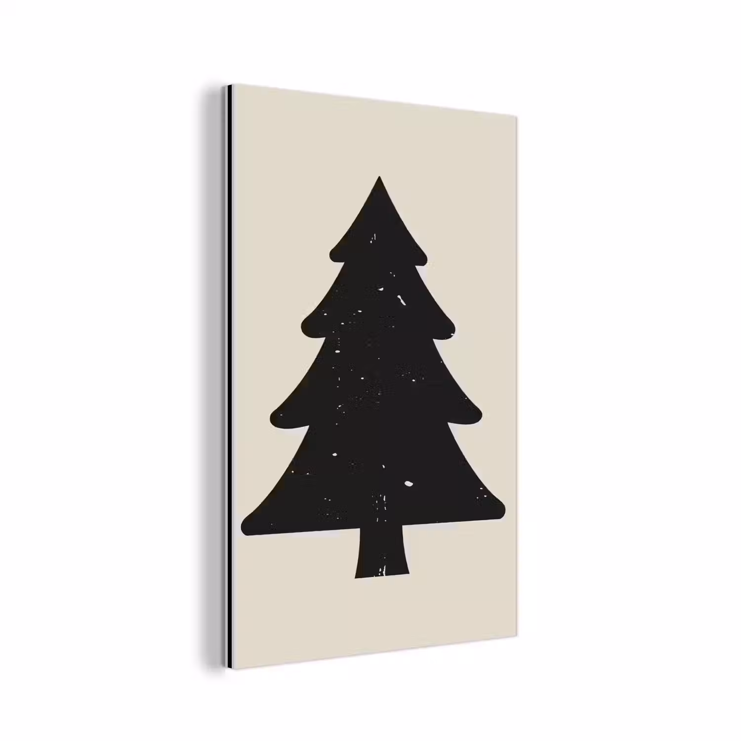 Kerstboom - Zwarte kerstboom - Boom - Japandi aluminium wit klein -3d