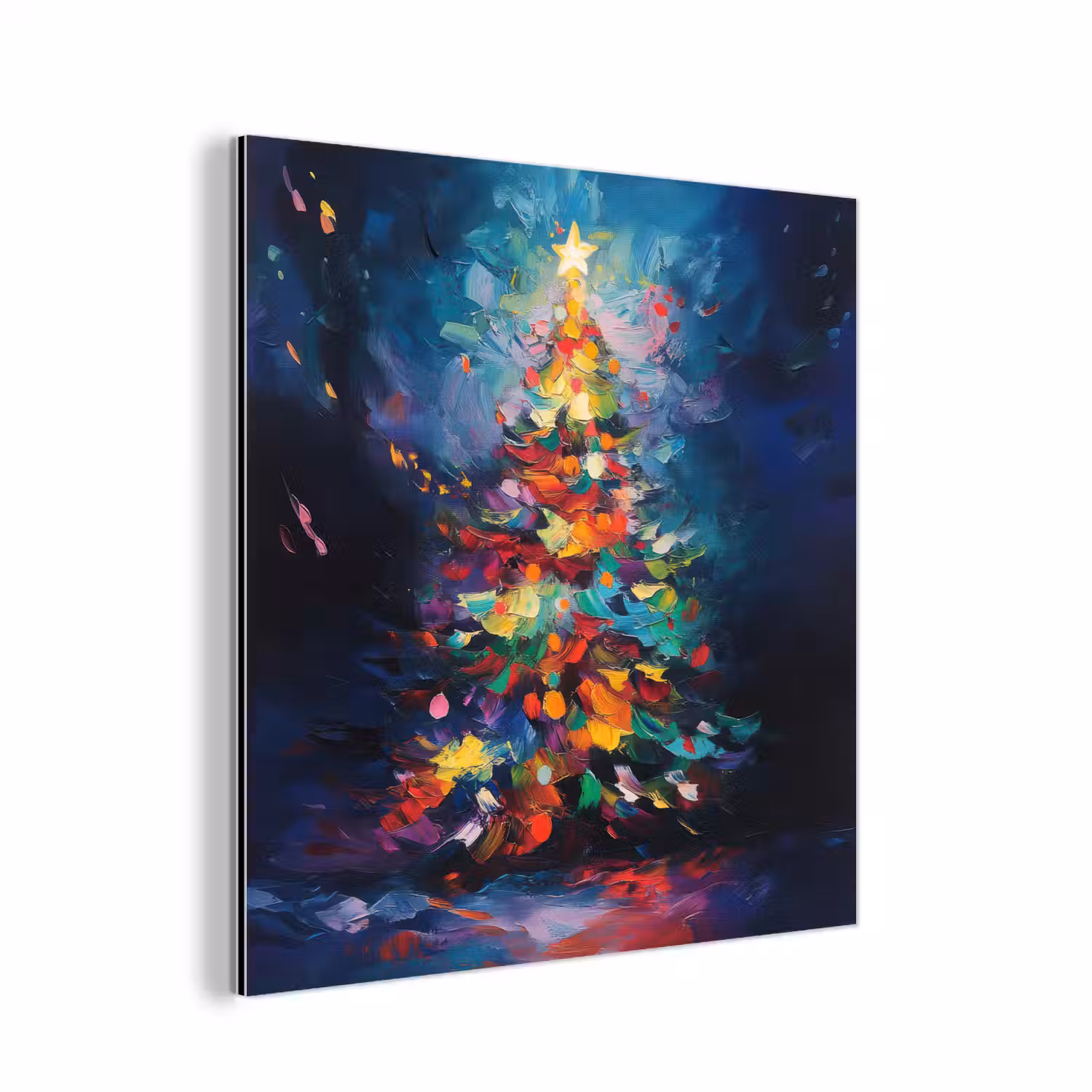 Kerstboom - Kerst - Abstract - Kleurrijk aluminium wit klein -3d