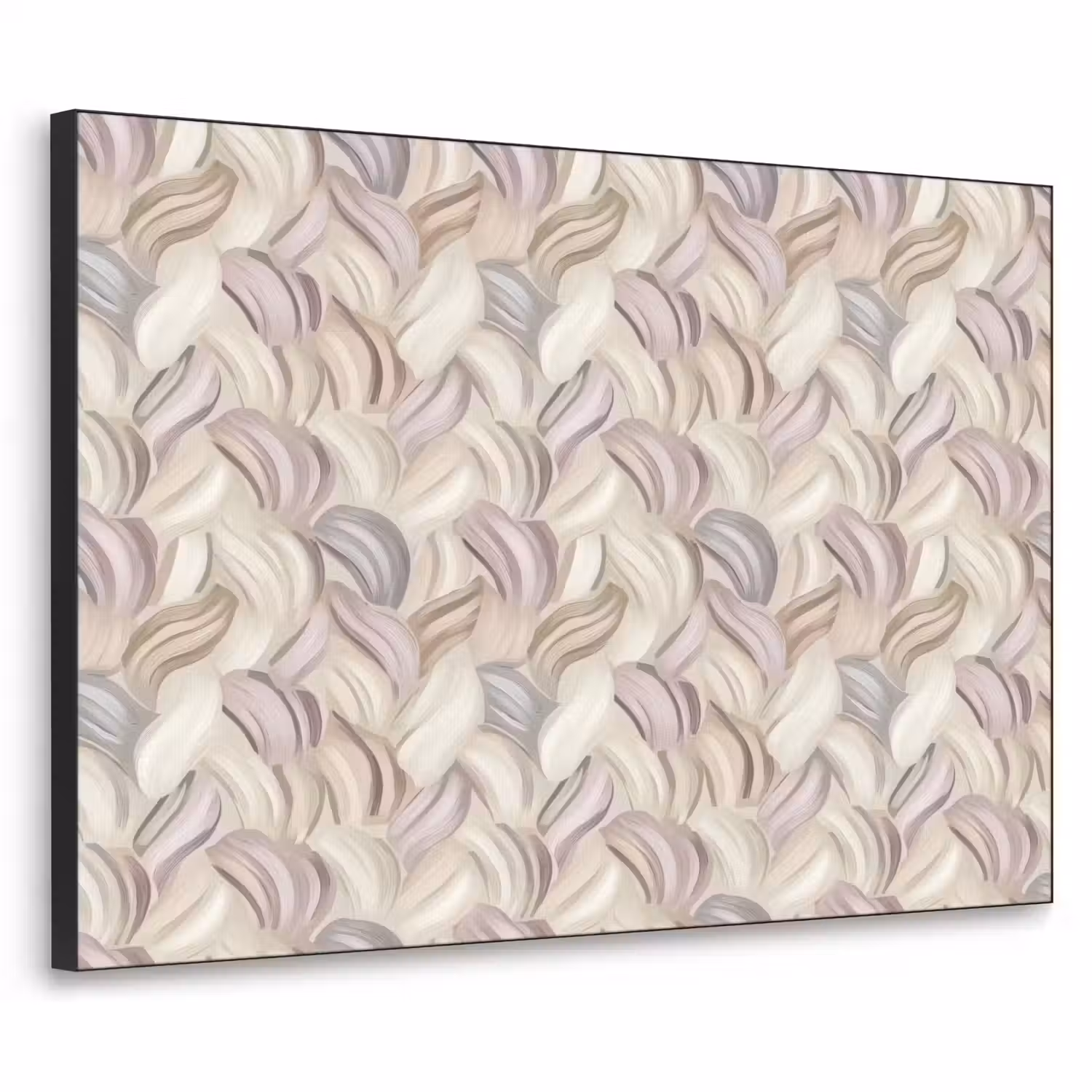 Abstract - Golvend - Pastel Textielframe zwart klein 947 -3d