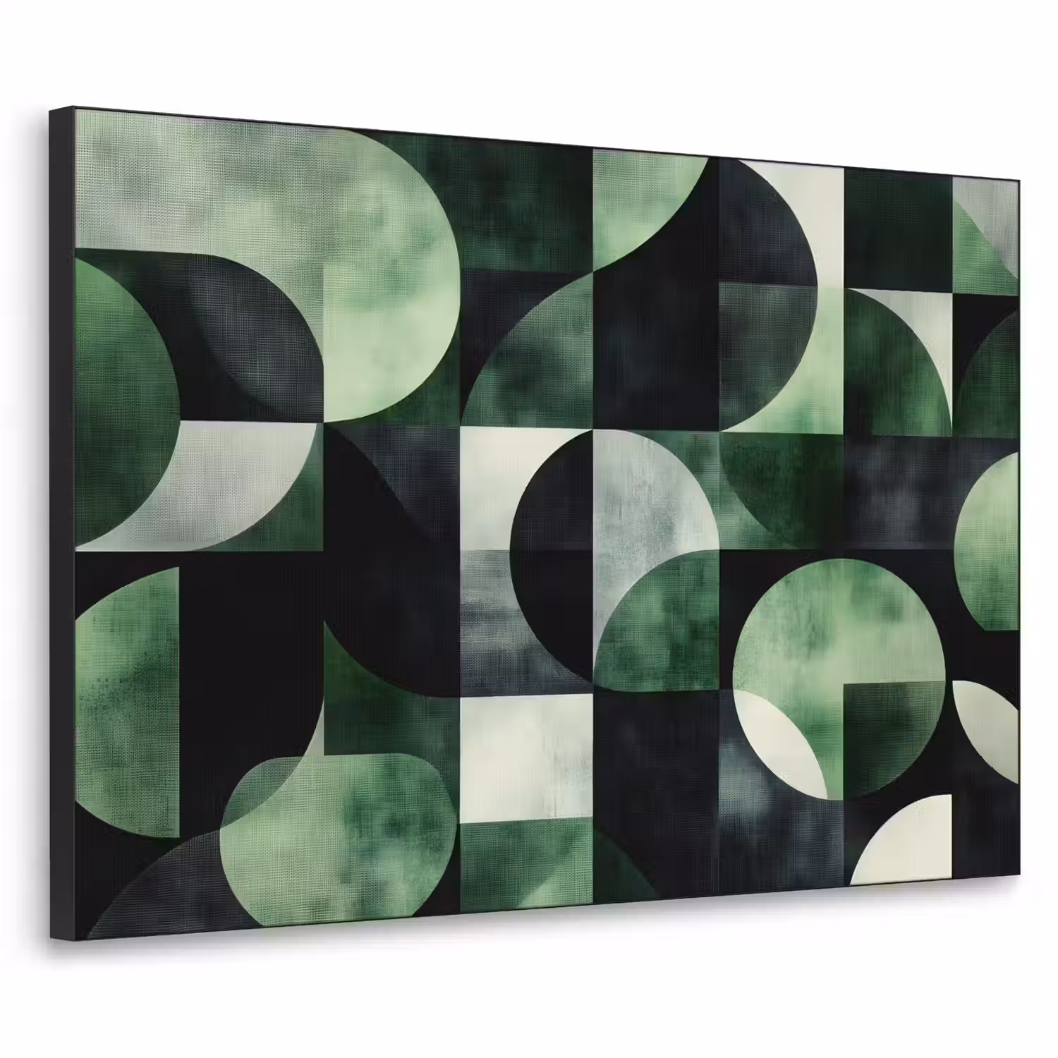 Abstract - Groen - Vormen Textielframe - compleet frame klein -3d