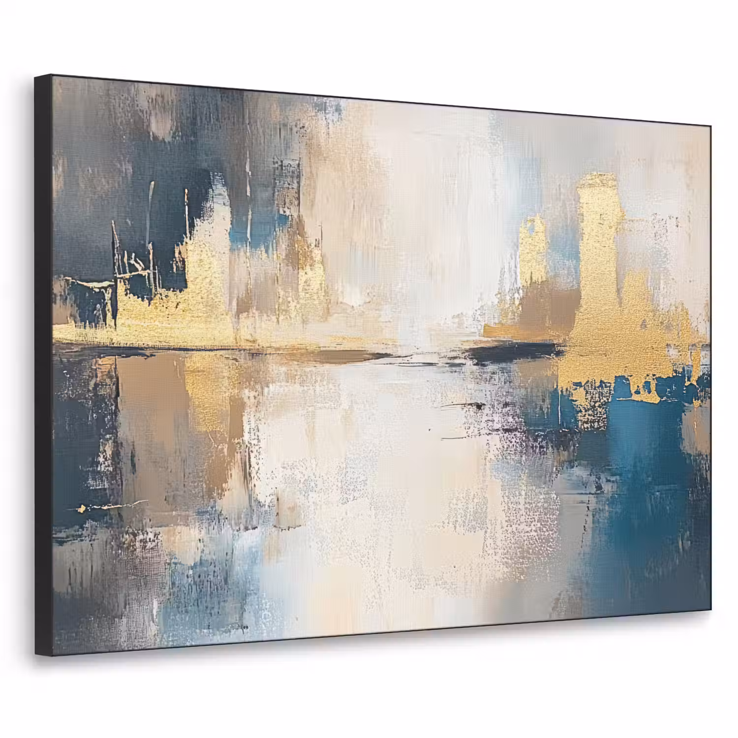 Abstract - Kunst - Goud Textielframe - compleet frame klein -3d