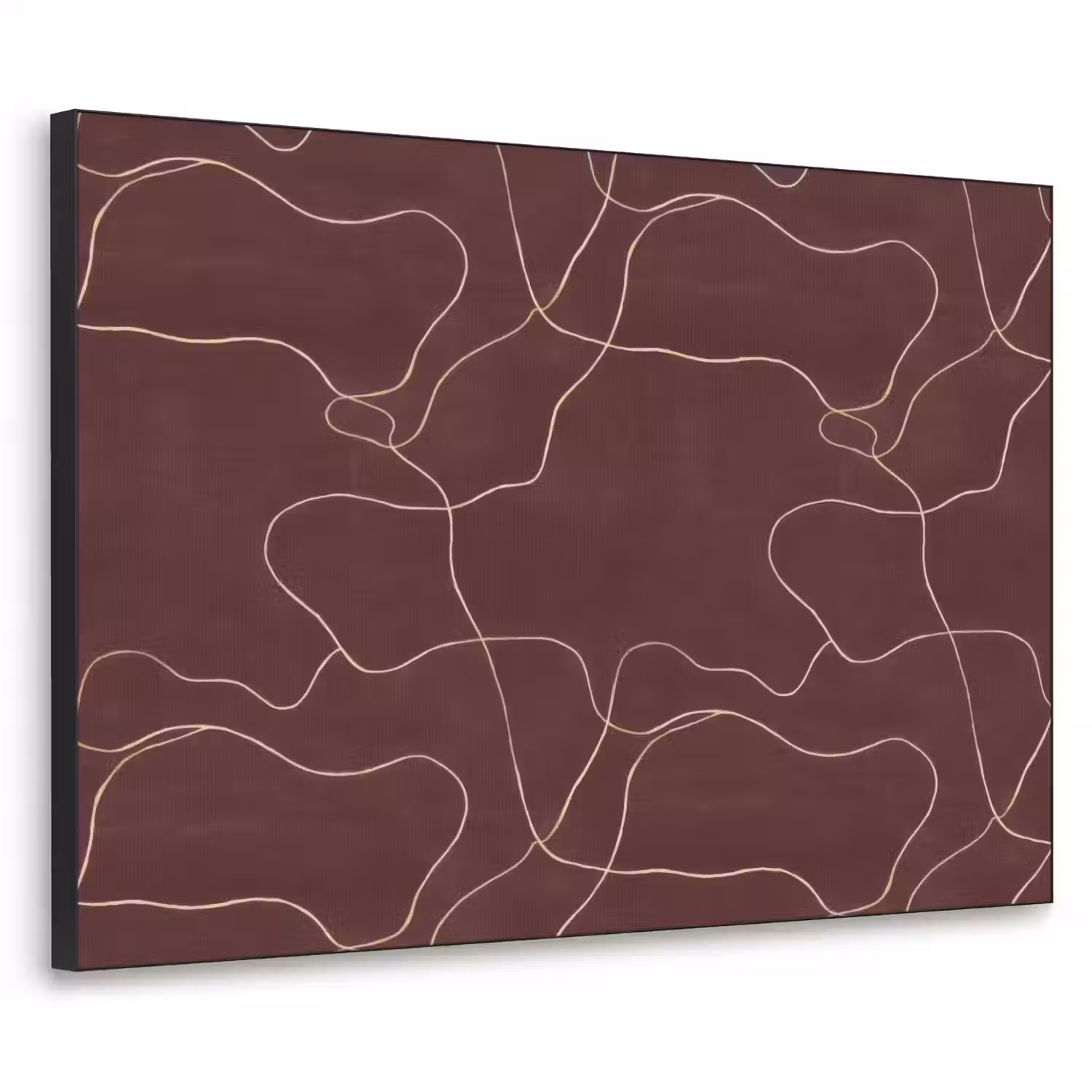 Abstract - Modern - Bruin Textielframe zwart klein 947 -3d