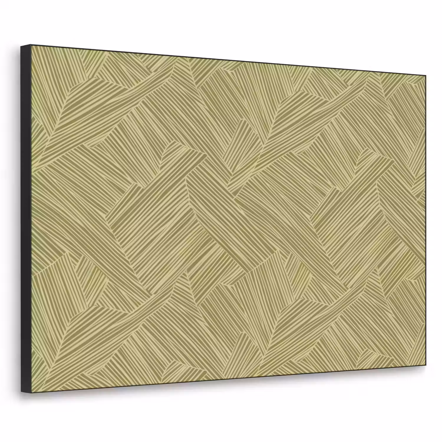 Abstract - Modern - Groen Textielframe zwart klein 947 -3d