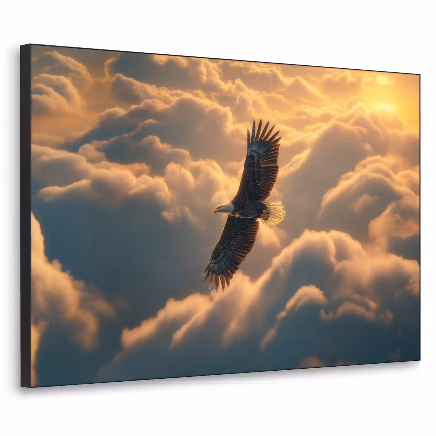 Adelaar - Wolken - Zon Textielframe - compleet frame klein -3d
