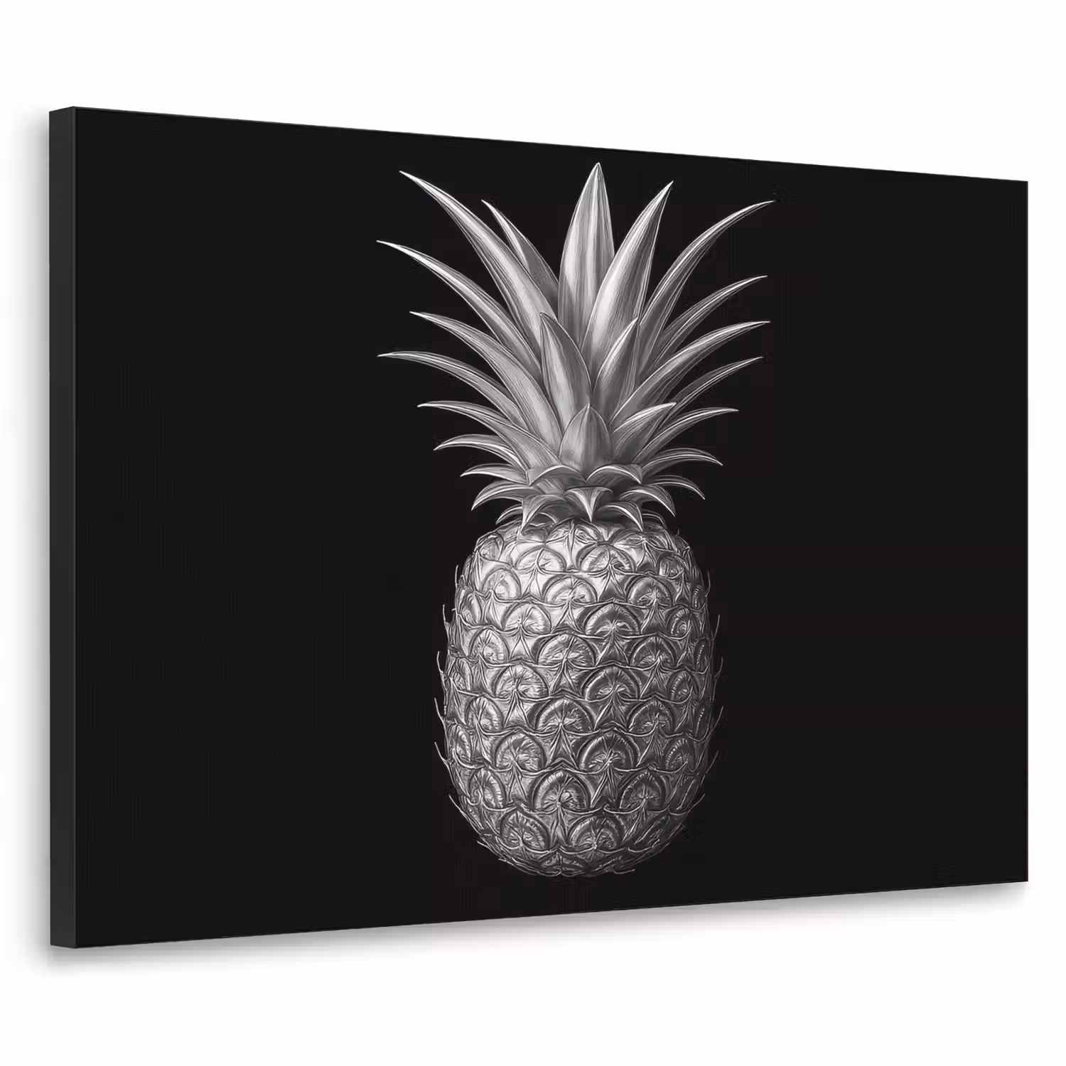 Ananas - Gedetailleerd - Bladeren Textielframe - compleet frame klein -3d