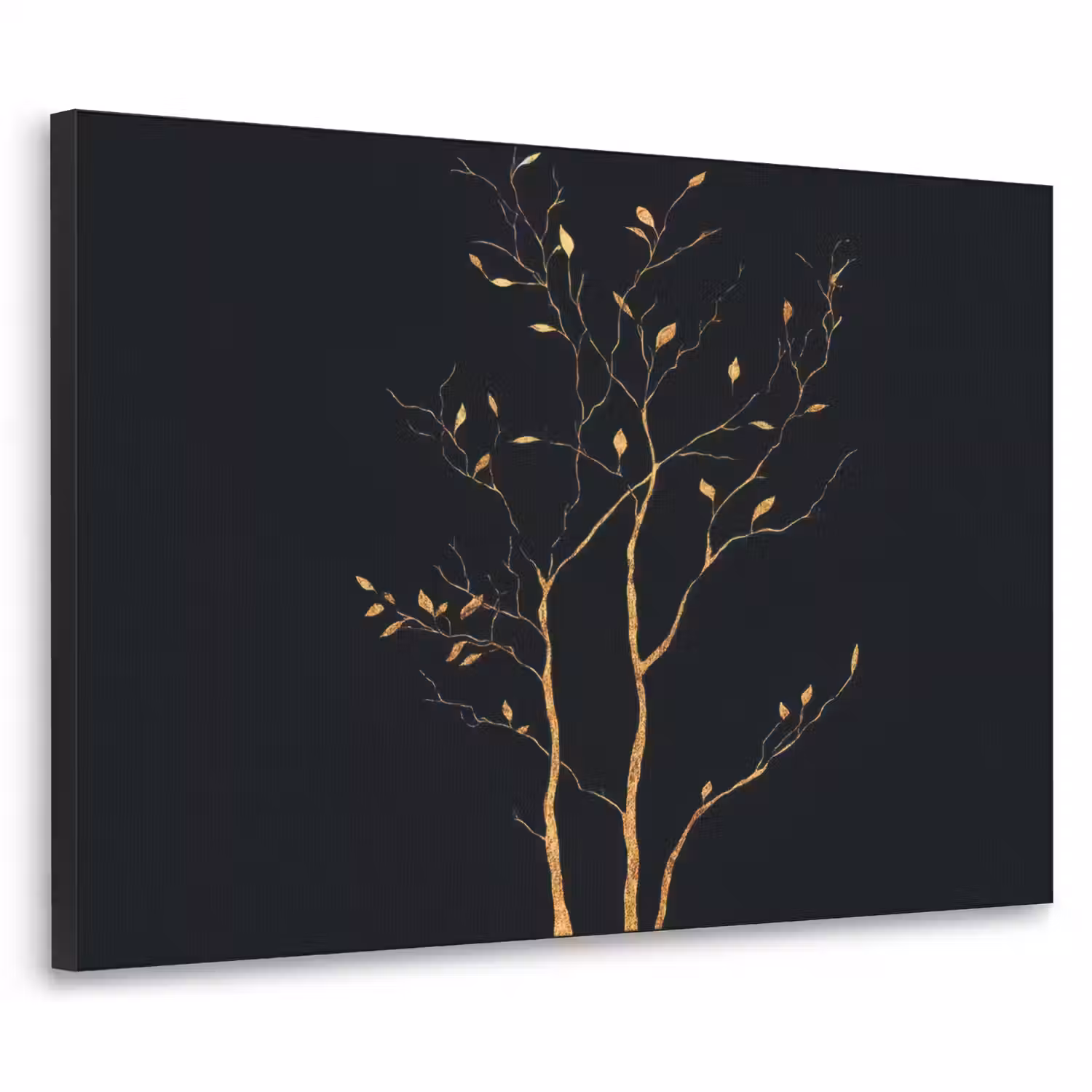 Takken - Blaadjes - Zwart Textielframe - compleet frame klein -3d