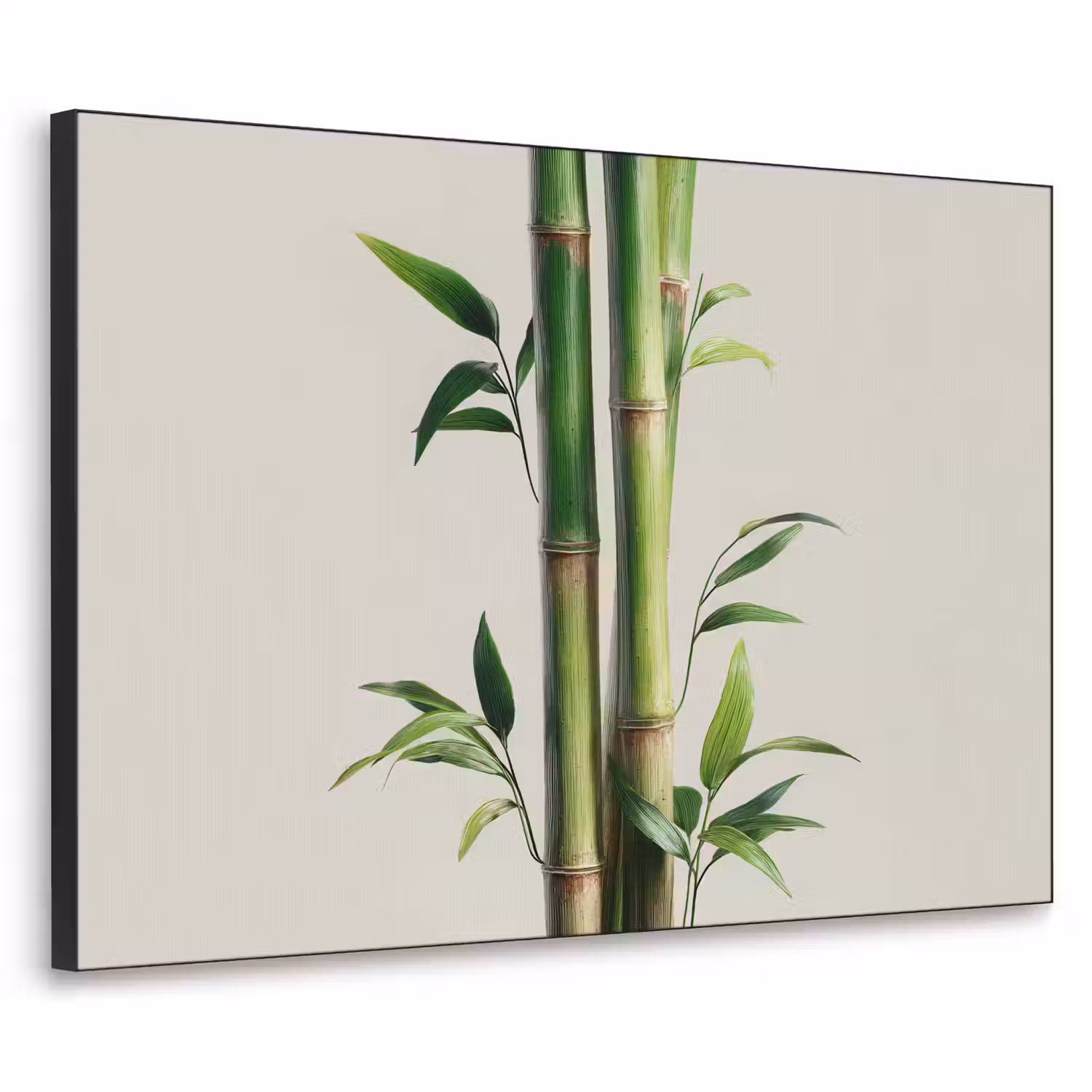 Bamboestengels - Sierlijk - Groen Textielframe - compleet frame klein -3d
