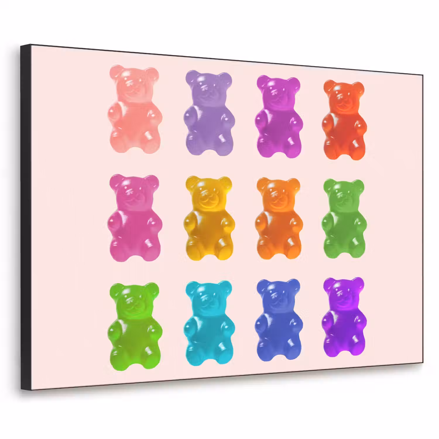 Beer - Kleurrijk - Snoep Textielframe - compleet frame klein -3d