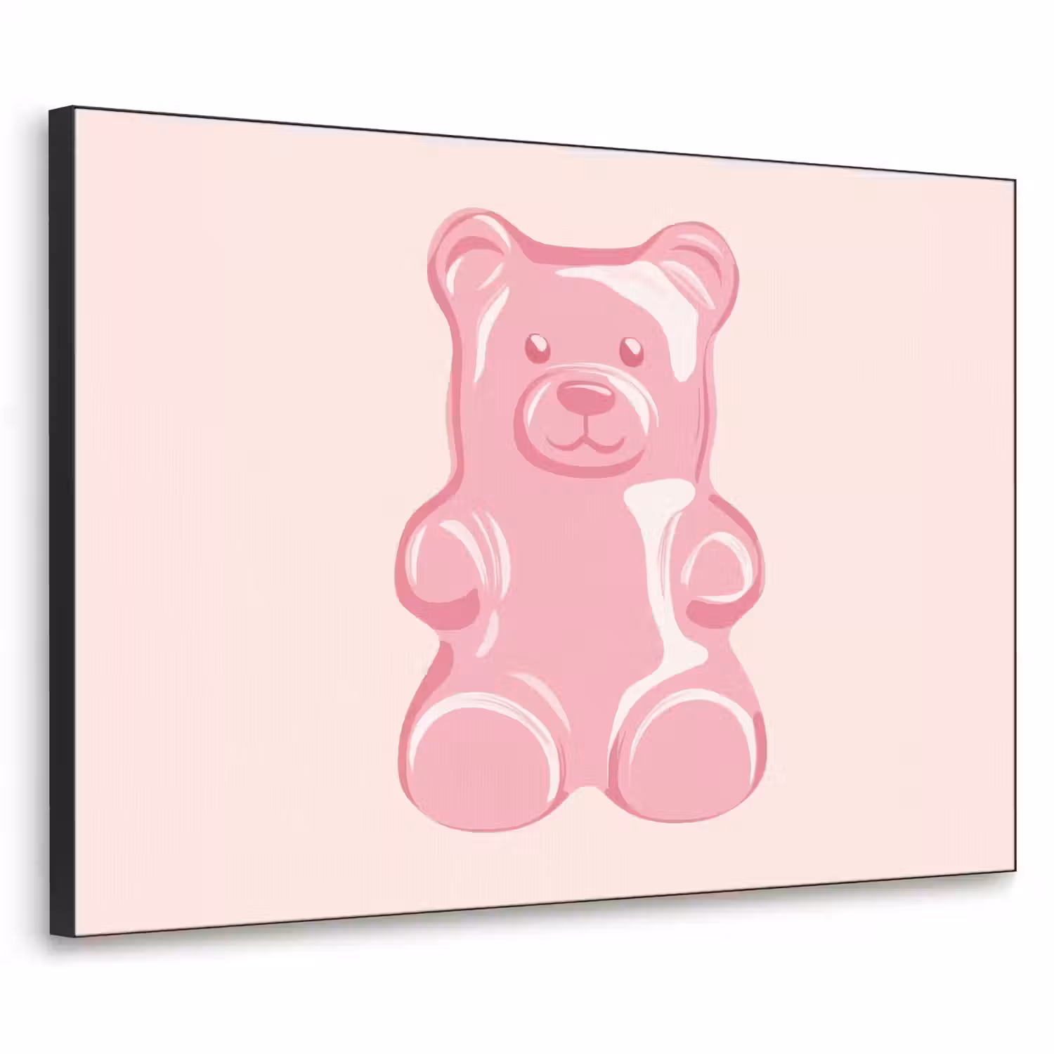 Beer - Roze - Snoep Textielframe - compleet frame klein -3d