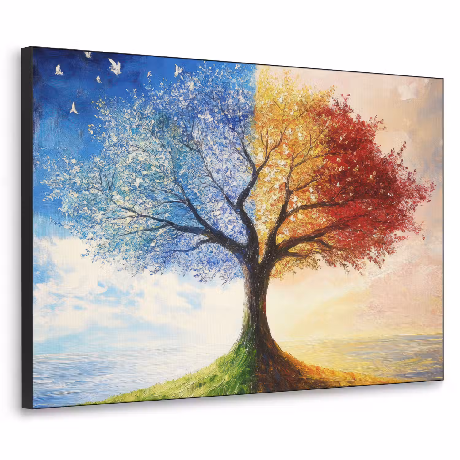 Boom - Kunst - Seizoenen - Herfst Textielframe - compleet frame klein -3d