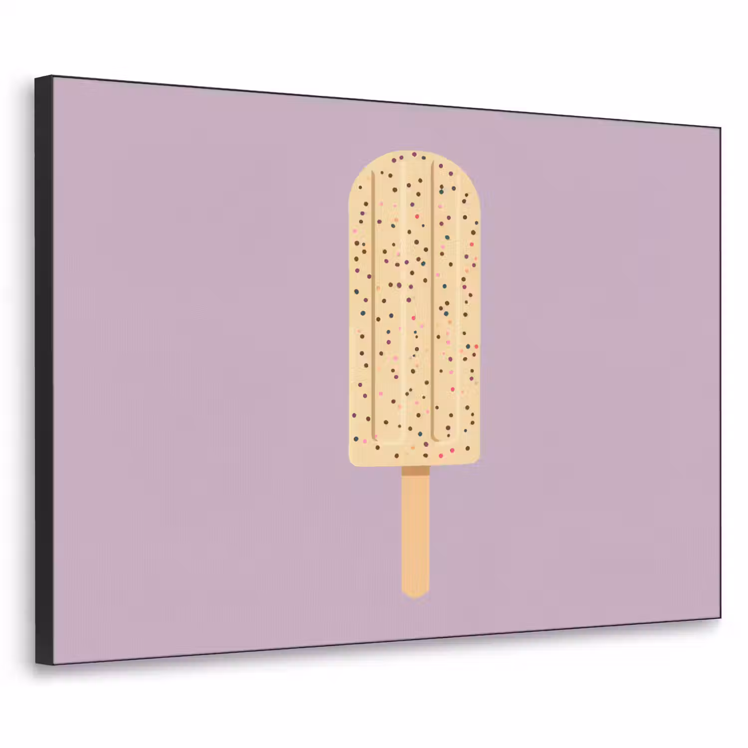 Beige - Ijsje - Spikkels Textielframe - compleet frame klein -3d